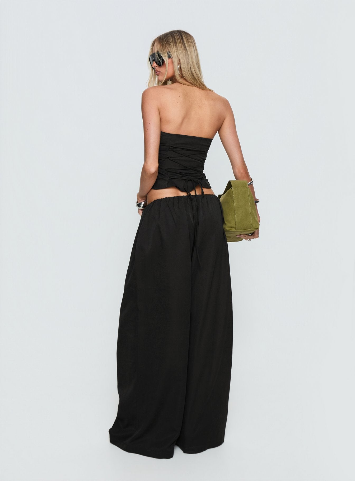 Odara Wide Leg Pants Black - Image 5