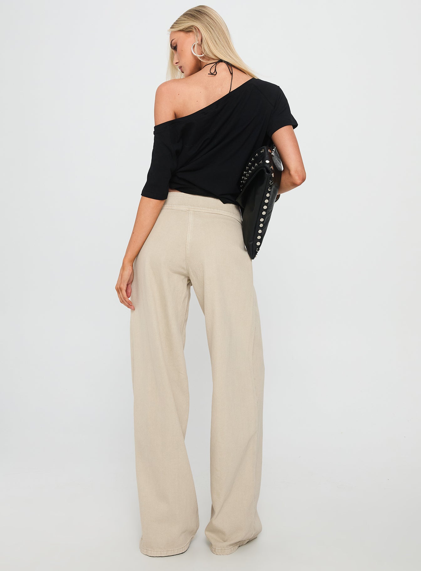 Boxie Mid Rise Wide Leg Jeans Washed Green - Image 5