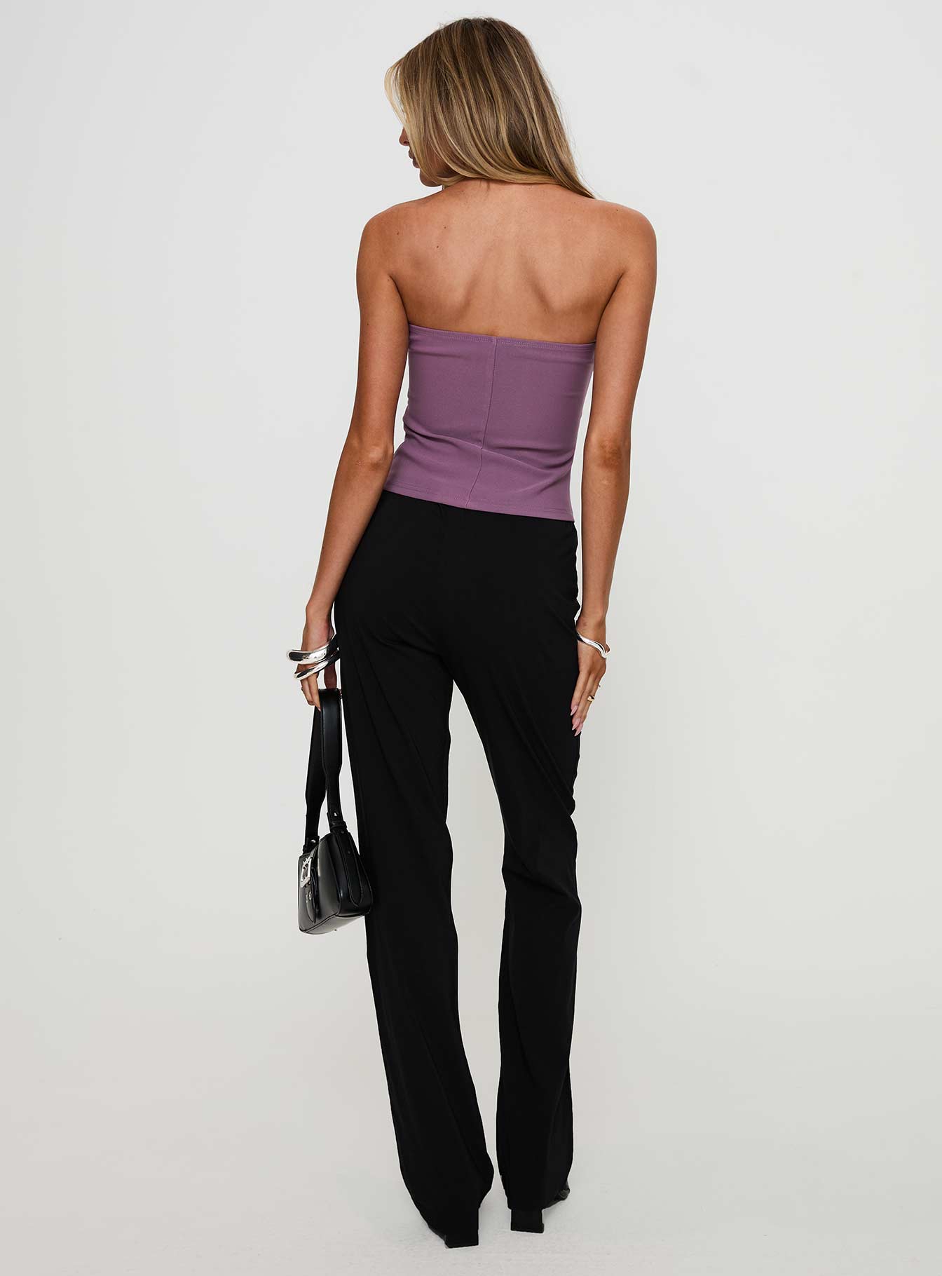 Quotation Diamante Flare Pants Black - Image 5