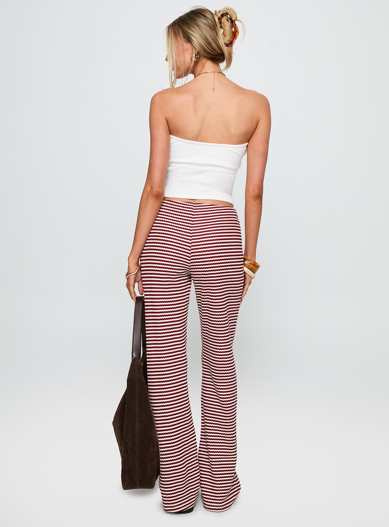 Next To Me Lounge Pant Red / White Stripe - Image 5