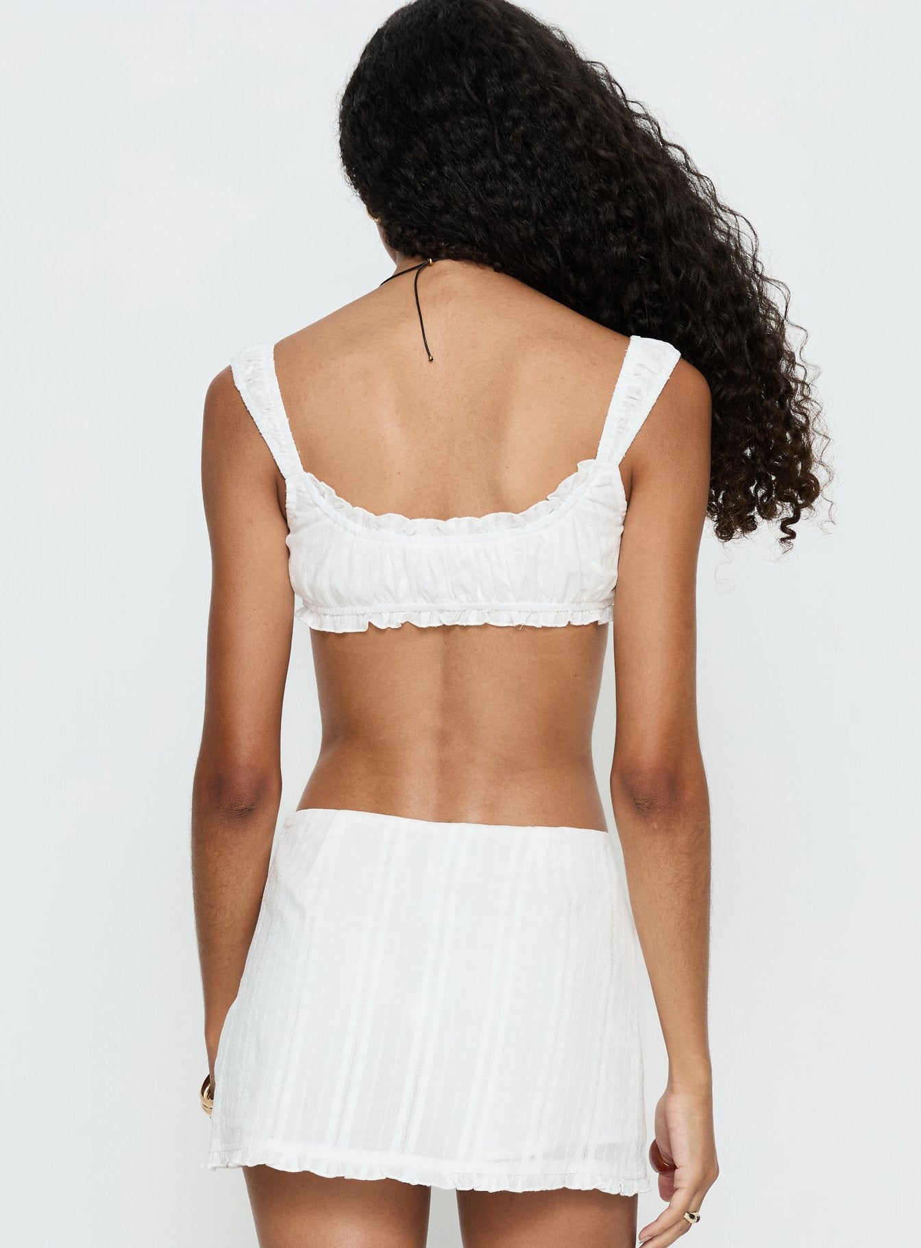 Nyelle Micro Crop Top White - Image 5