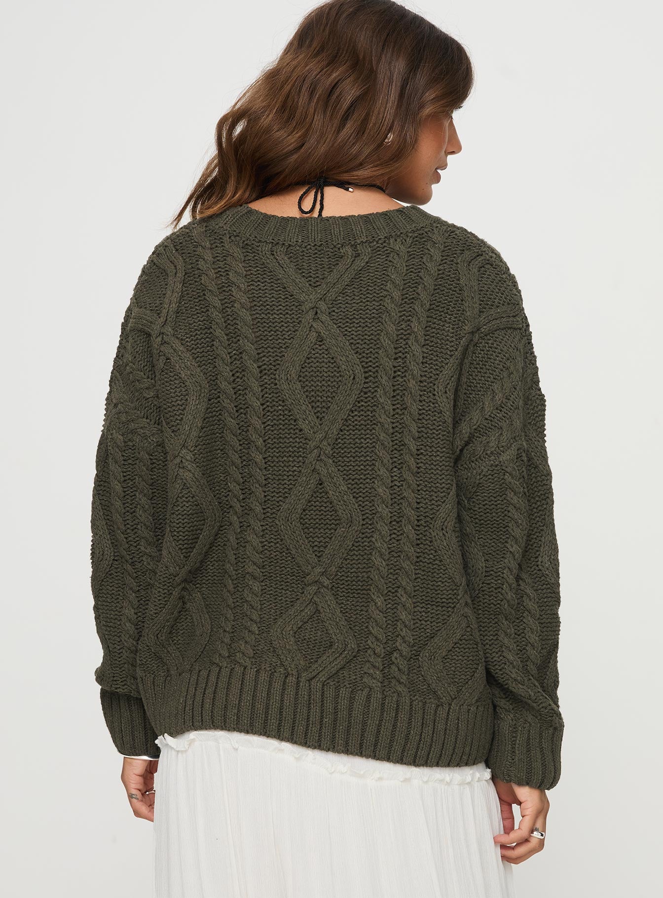 Anaya Oversized Sweater Olive - Image 6
