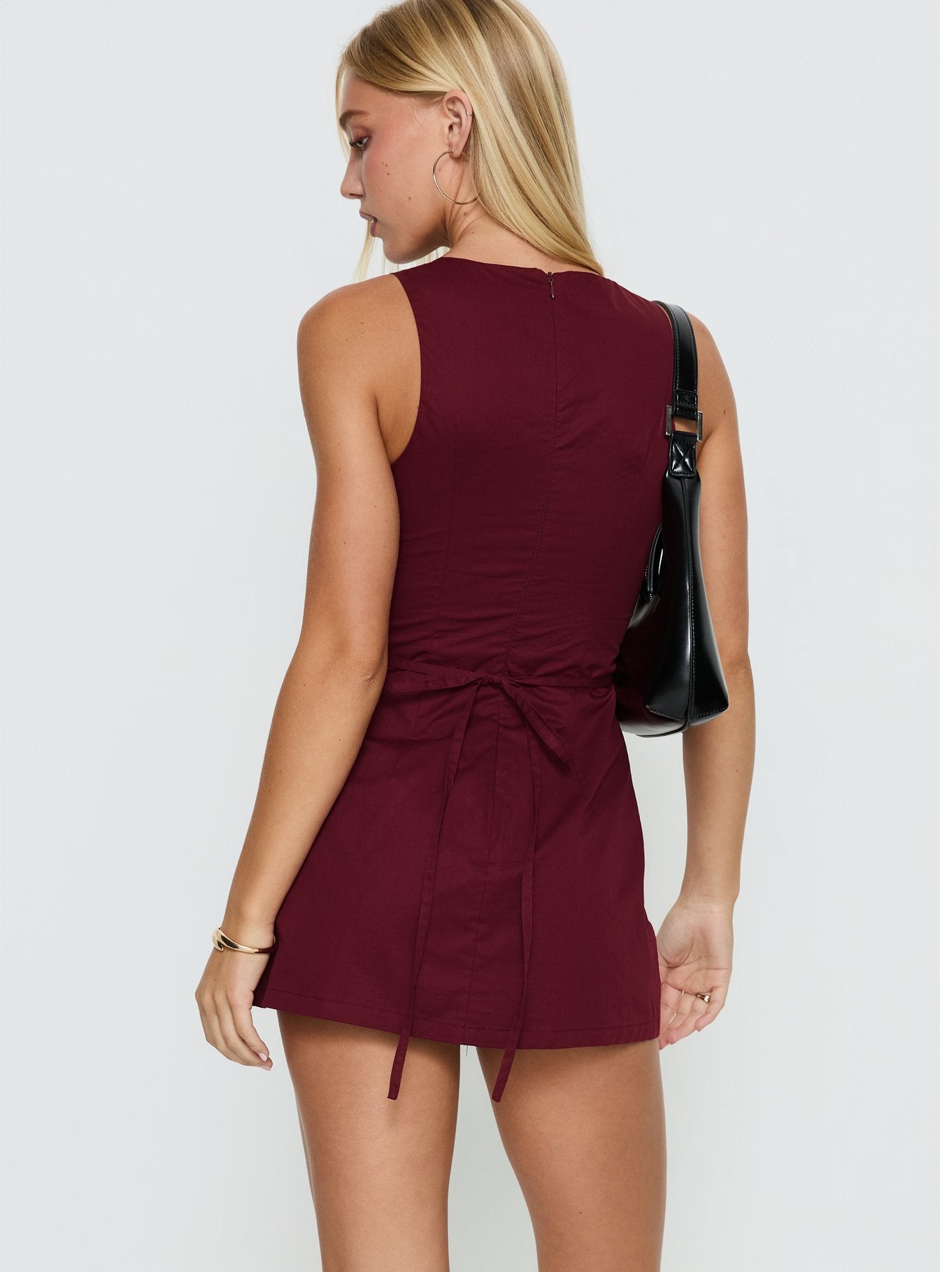 Etiquette Romper Burgundy - Image 5