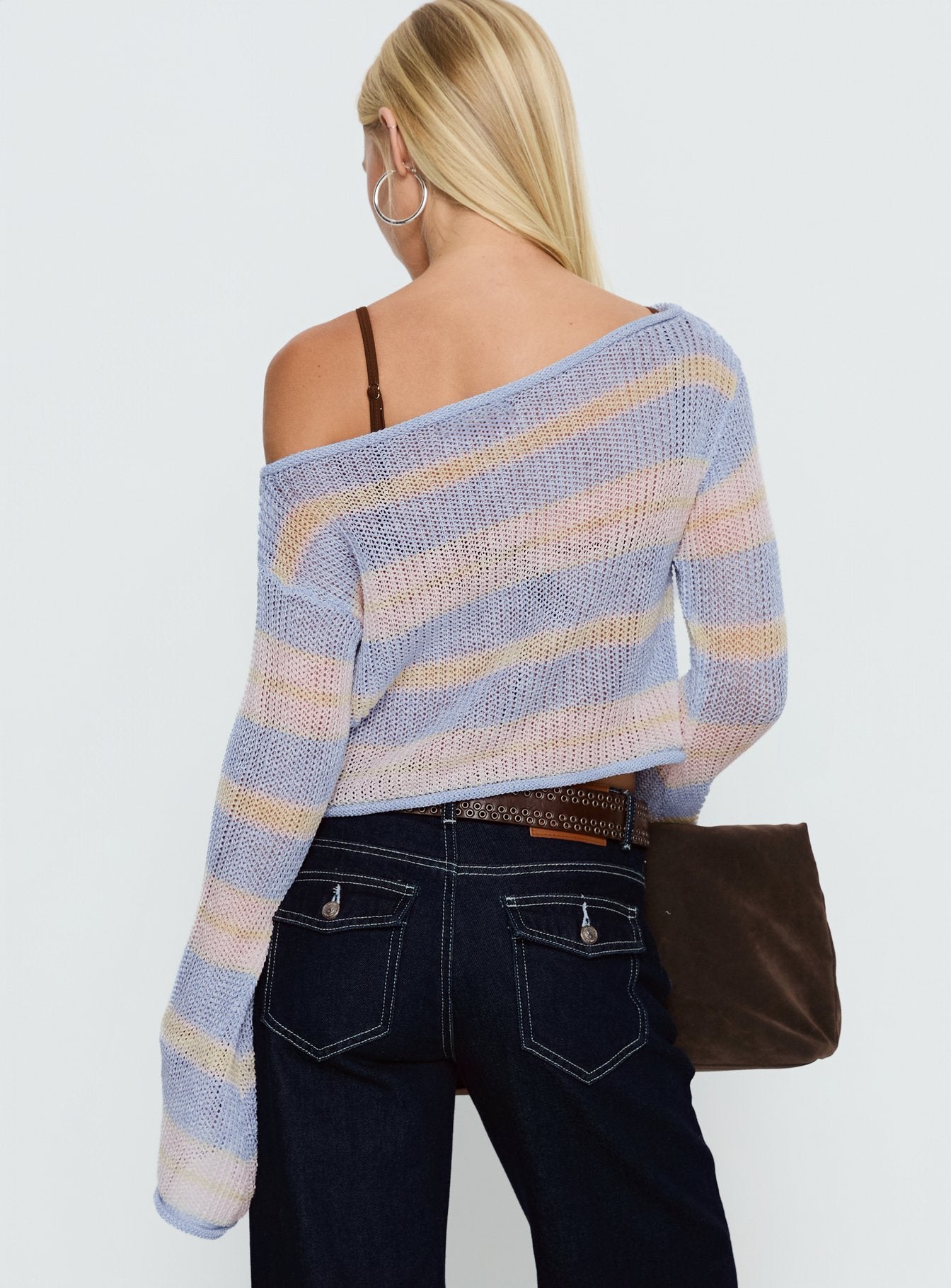 Cafe Pari Sweater Blue Stripe - Image 4