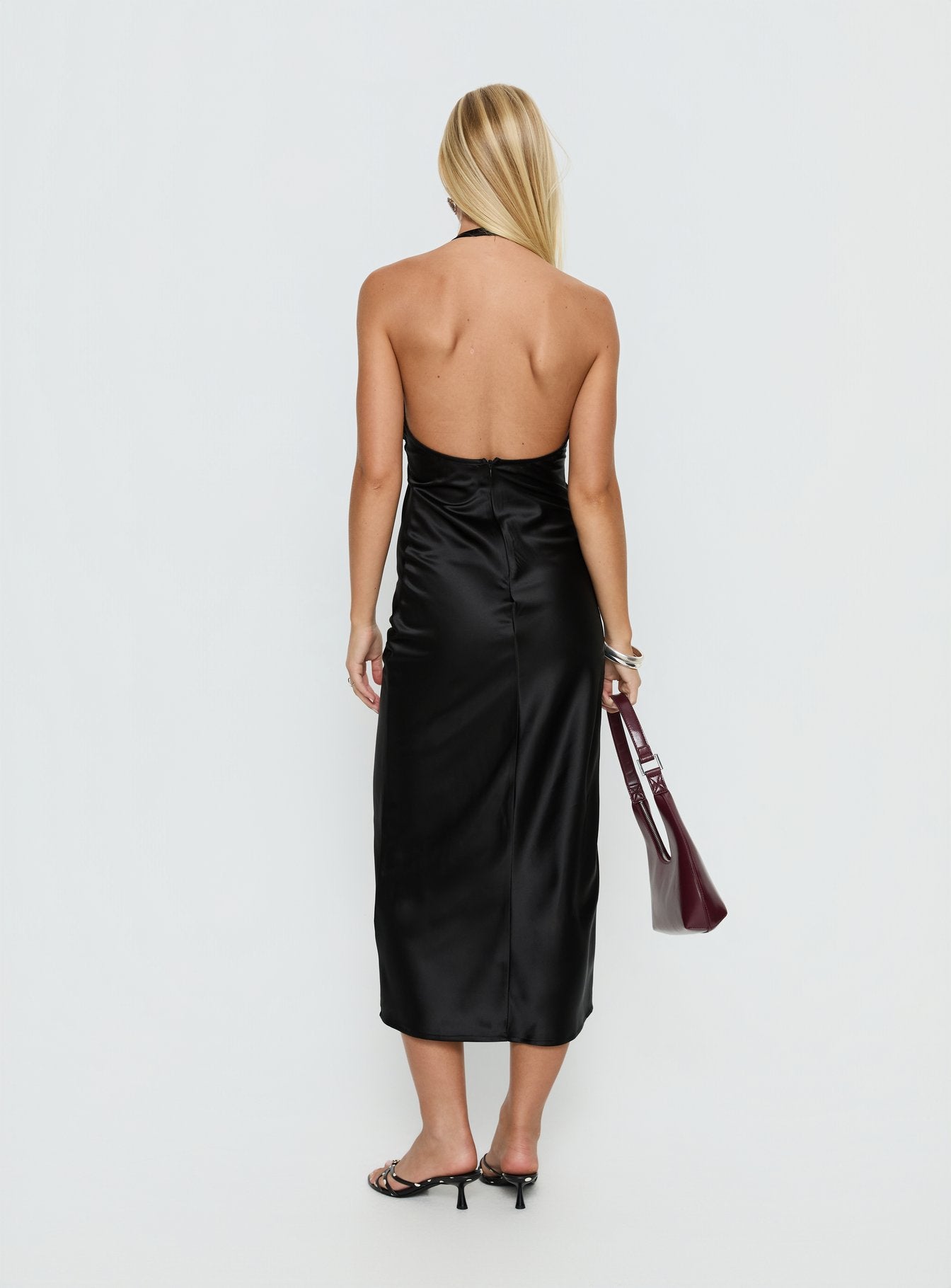 Jessamyn Halter Maxi Dress Black - Image 4