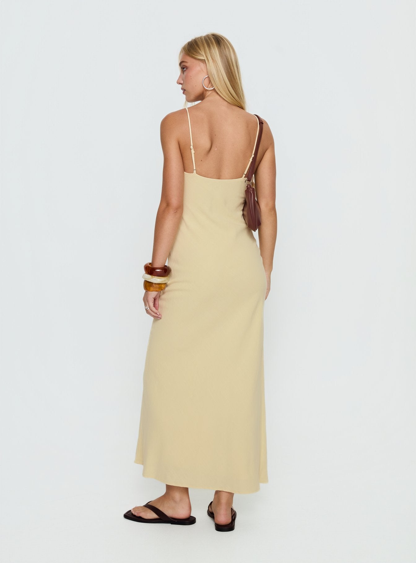 Montie Scoop Maxi Dress Lemon - Image 4