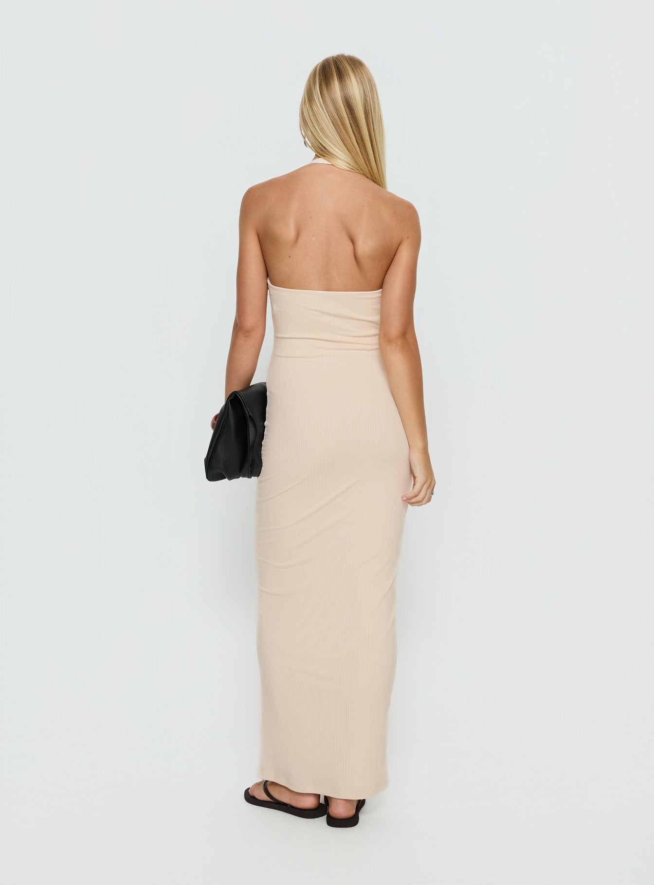 Sakiri Halter Maxi Dress Cream - Image 5
