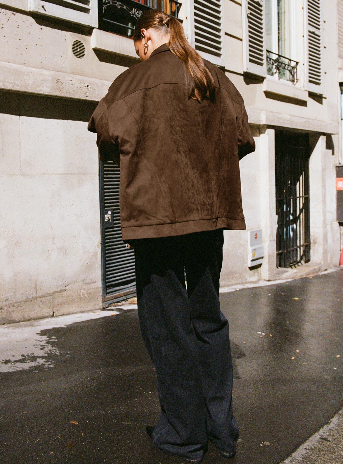 Nome Faux Suede Jacket Brown - Image 6