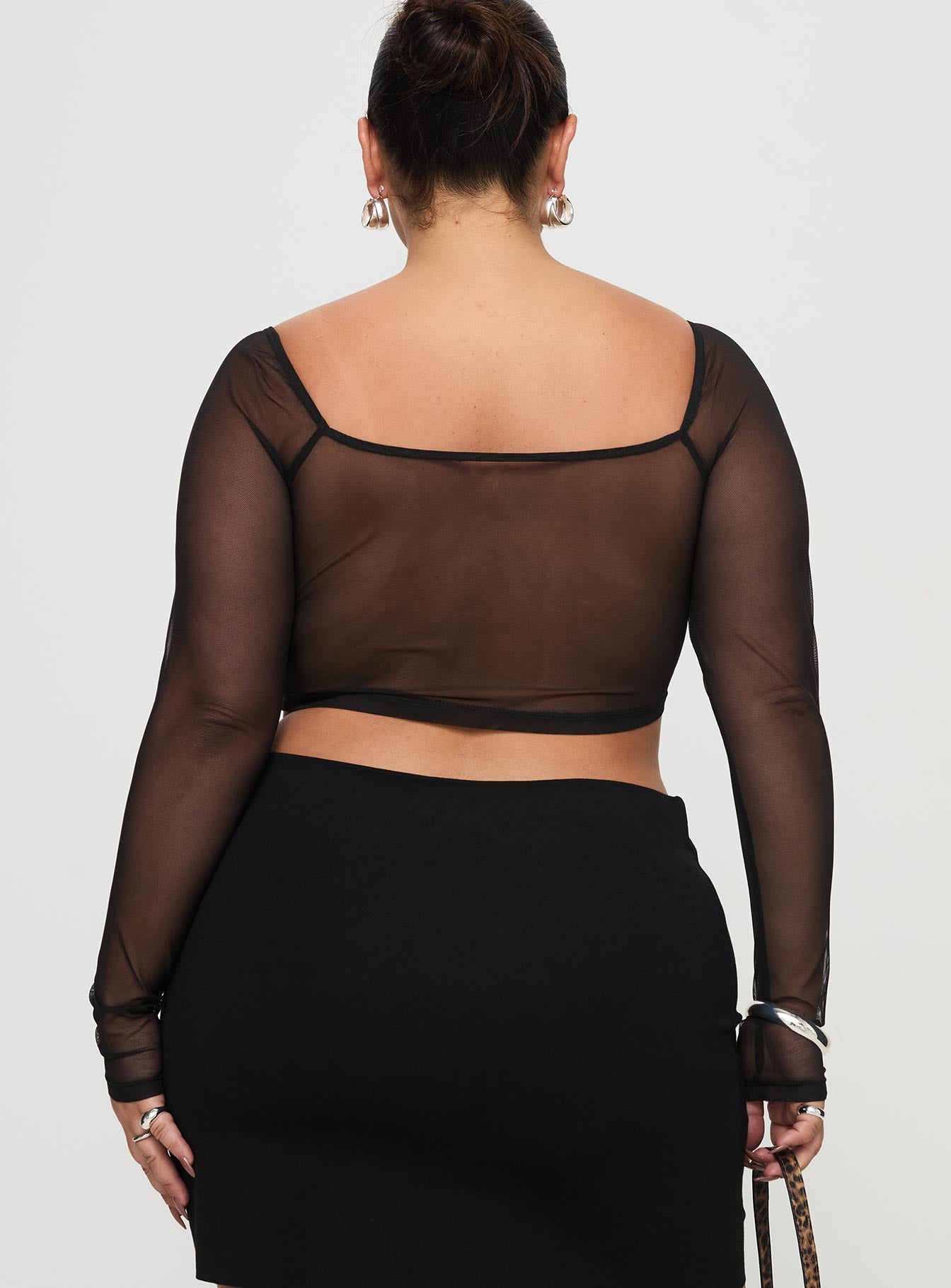 Maranta Long Sleeve Top Black Curve - Image 5