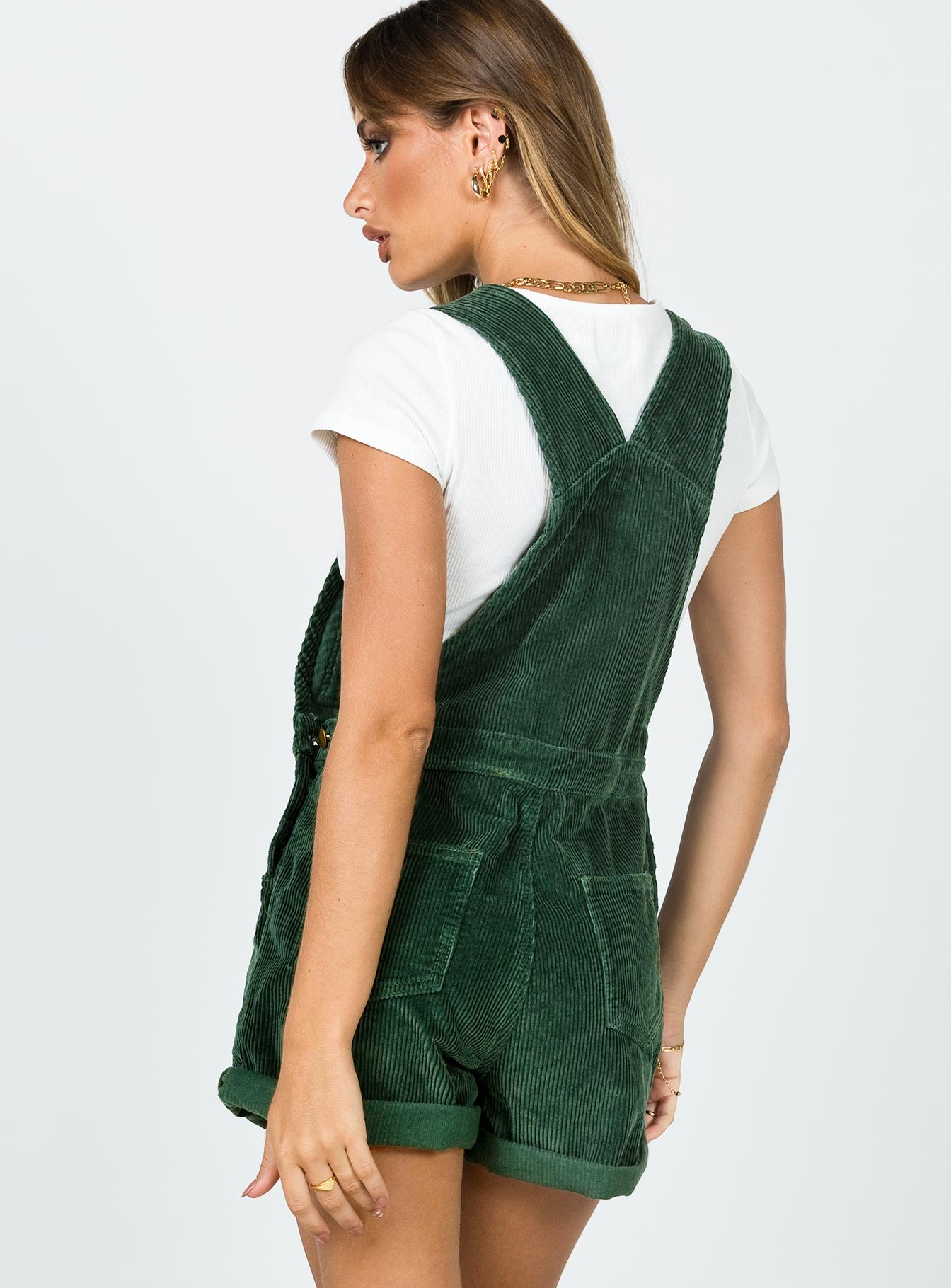 Kacey Short Overalls Khaki - Image 5