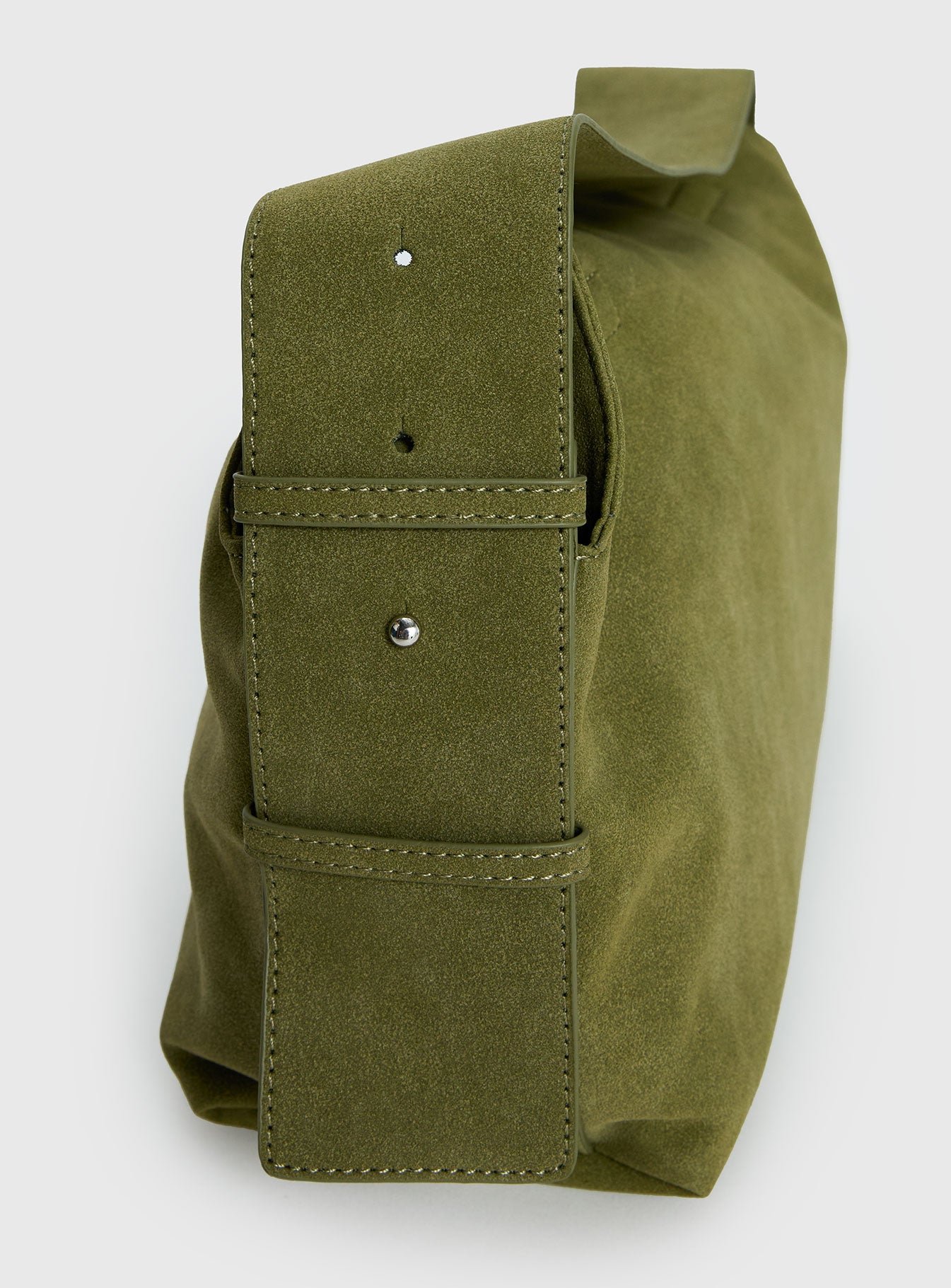 Seraphia Faux Suede Shoulder Bag Green - Image 5