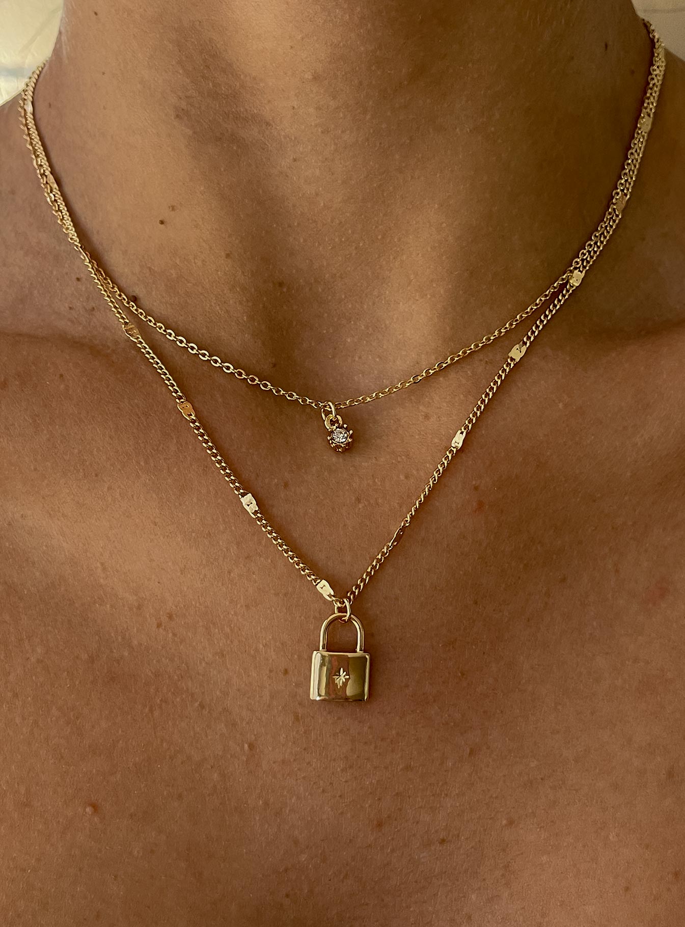 Santino Lock Necklace Pack Gold - Image 5