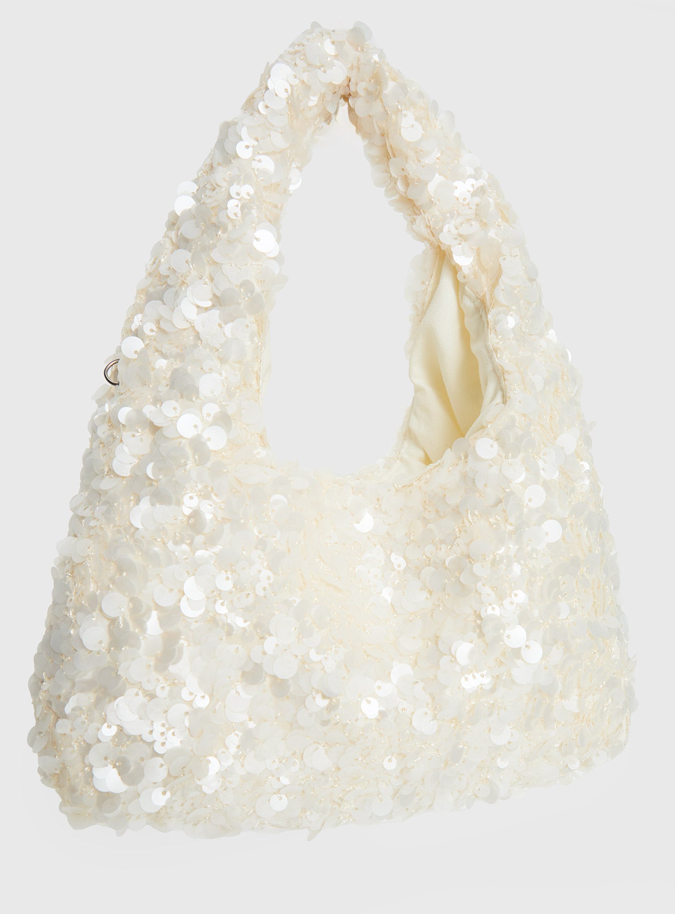 Midnights Sequin Shoulder Bag White - Image 4