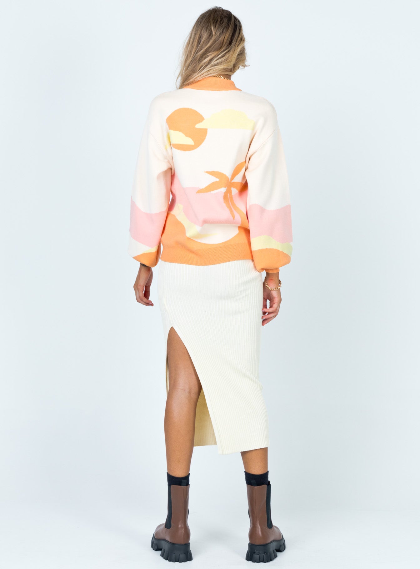 Tanna Midi Skirt Cream - Image 6