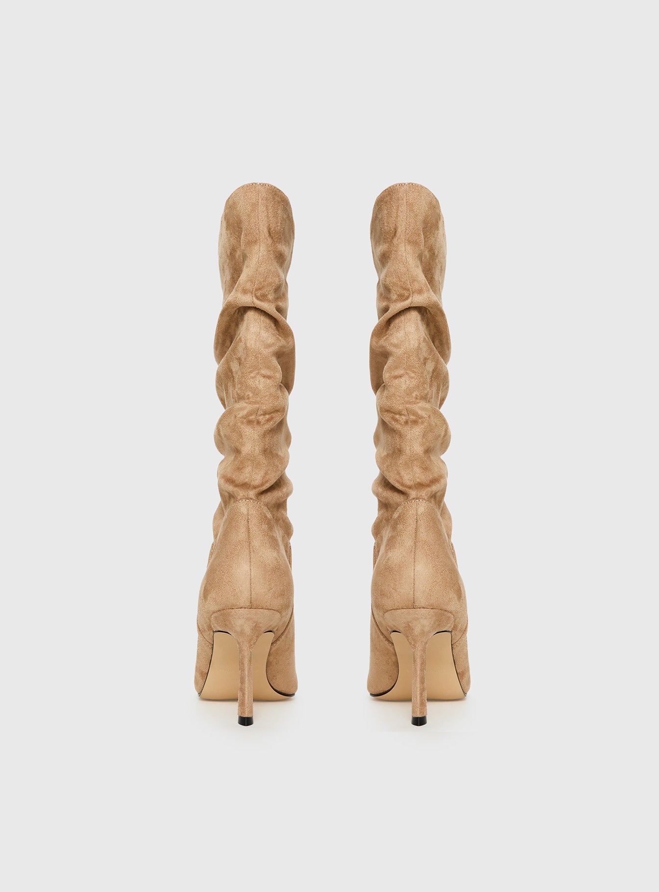 Such A Charmer Faux Suede Scrunch Boot Tan - Image 4