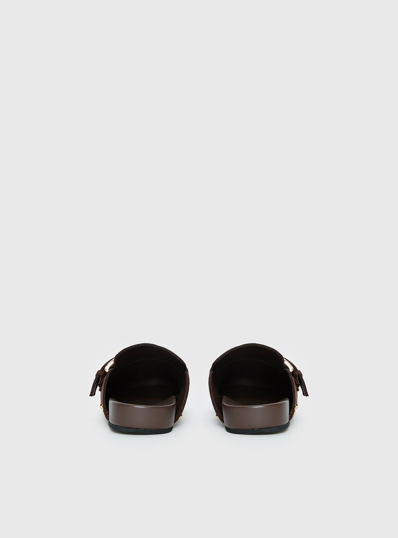 Way Life Goes Stud Detail Clogs Chocolate - Image 4