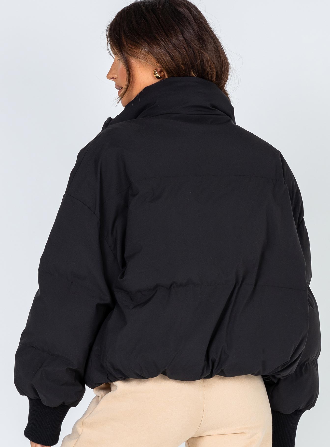 Abe Puffer Jacket Black - Image 5