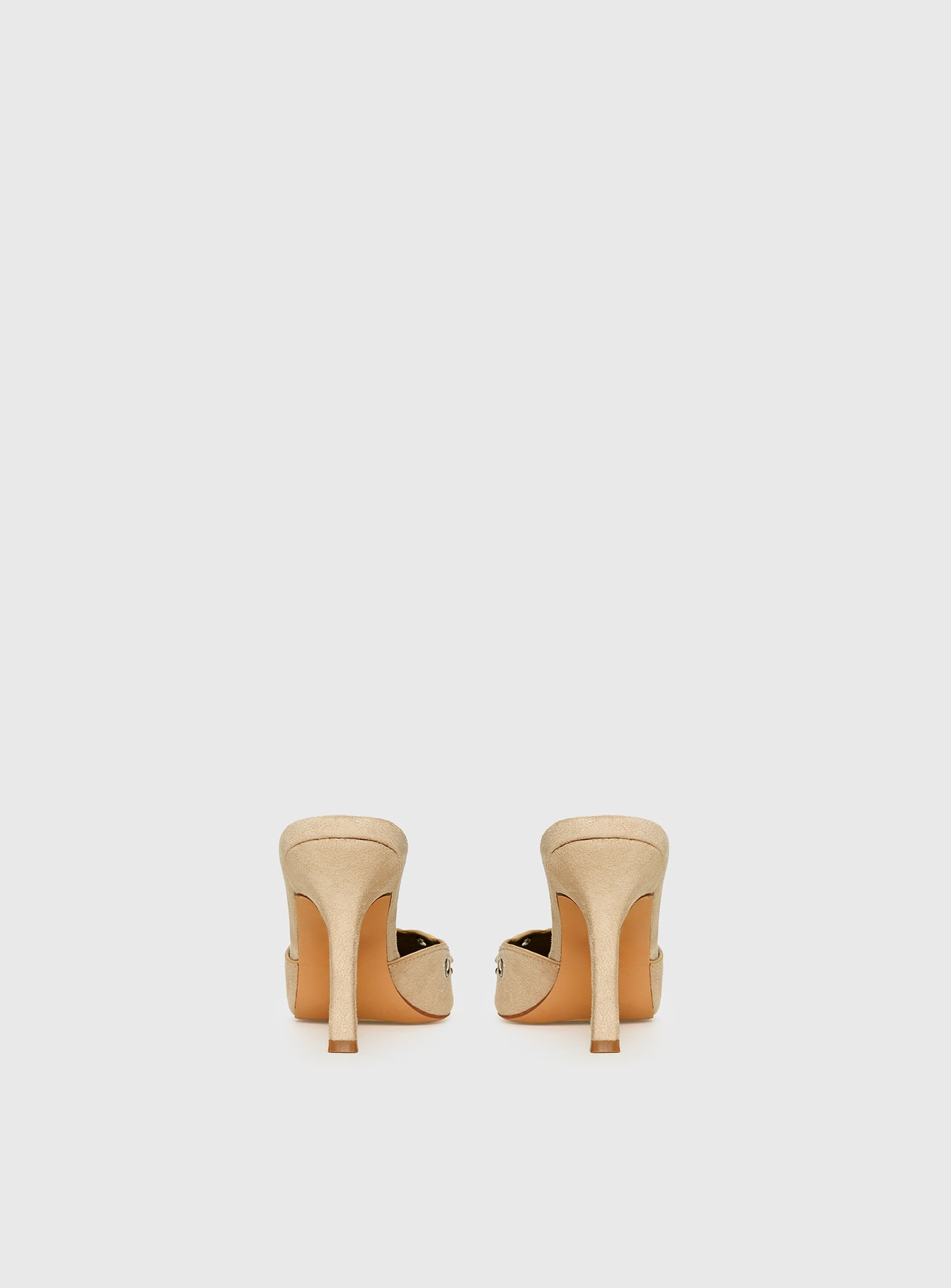 Charisma Pointed Toe Heels Taupe - Image 3