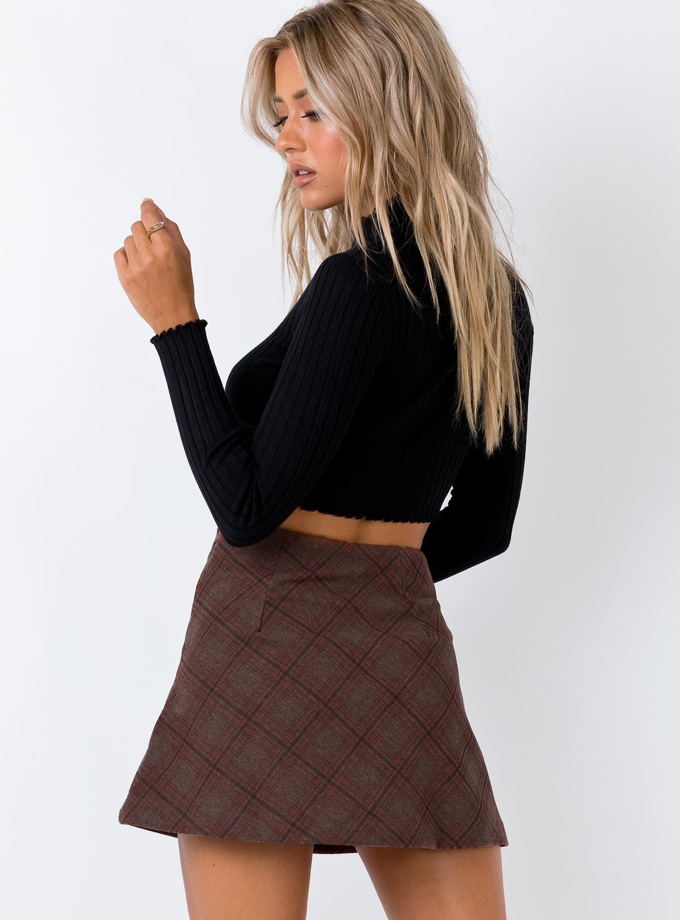 Fike Mini Skirt Brown - Image 7