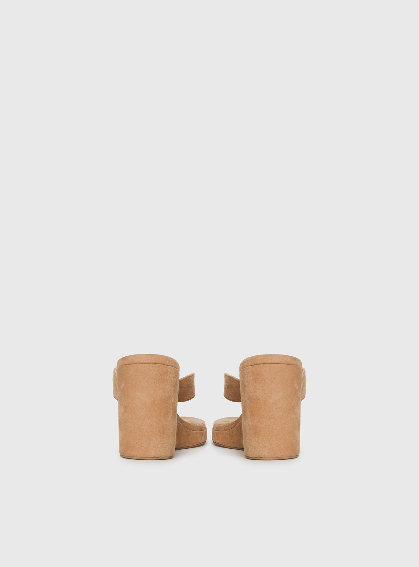 Kamiko Wedged Heels Tan Faux Suede - Image 4