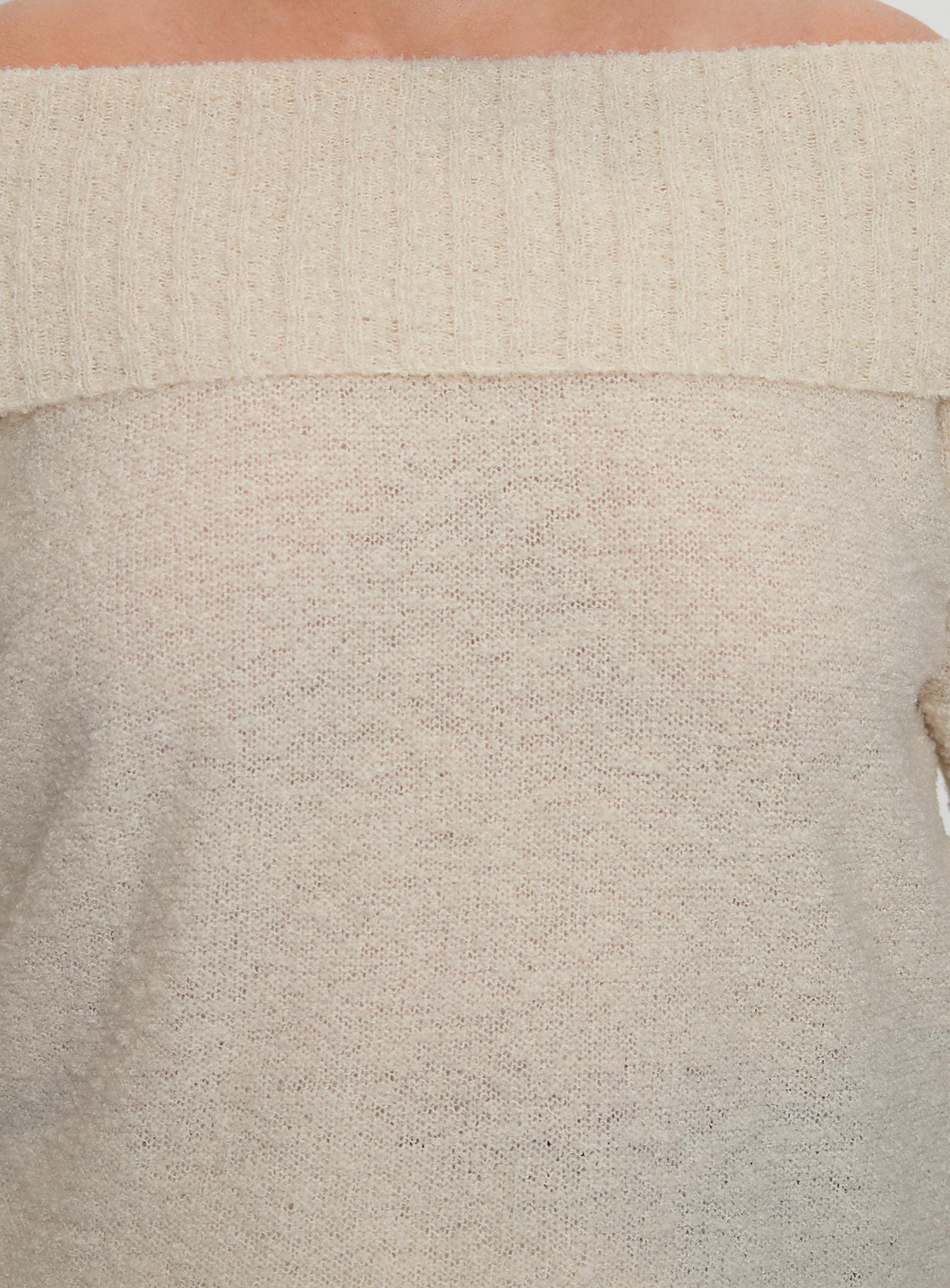 Parkley Boucle Off The Shoulder Cream Curve - Image 6
