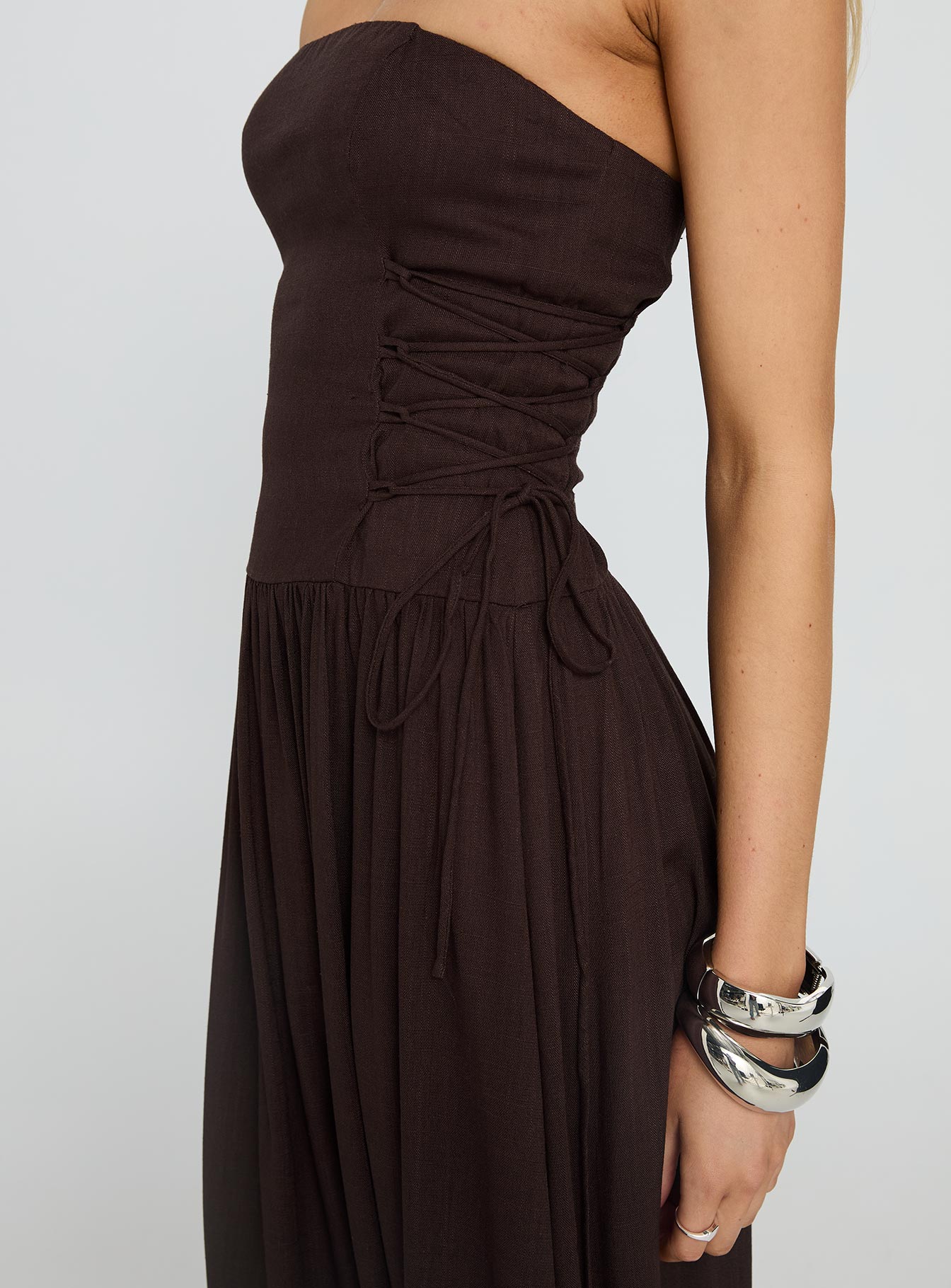 So Far So Good Maxi Dress Chocolate - Image 5