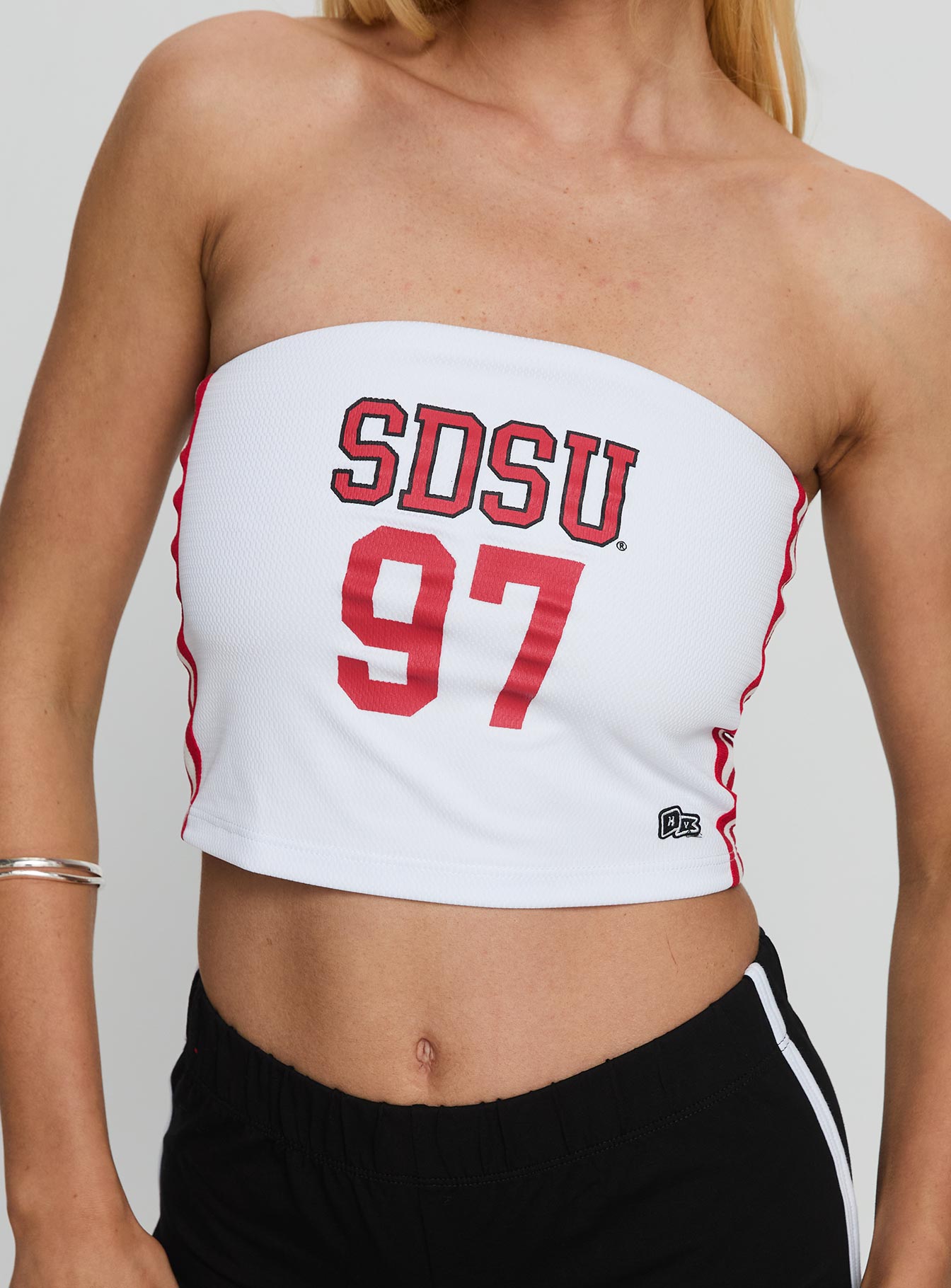 SDSU Jersey Tube Top White - Image 6