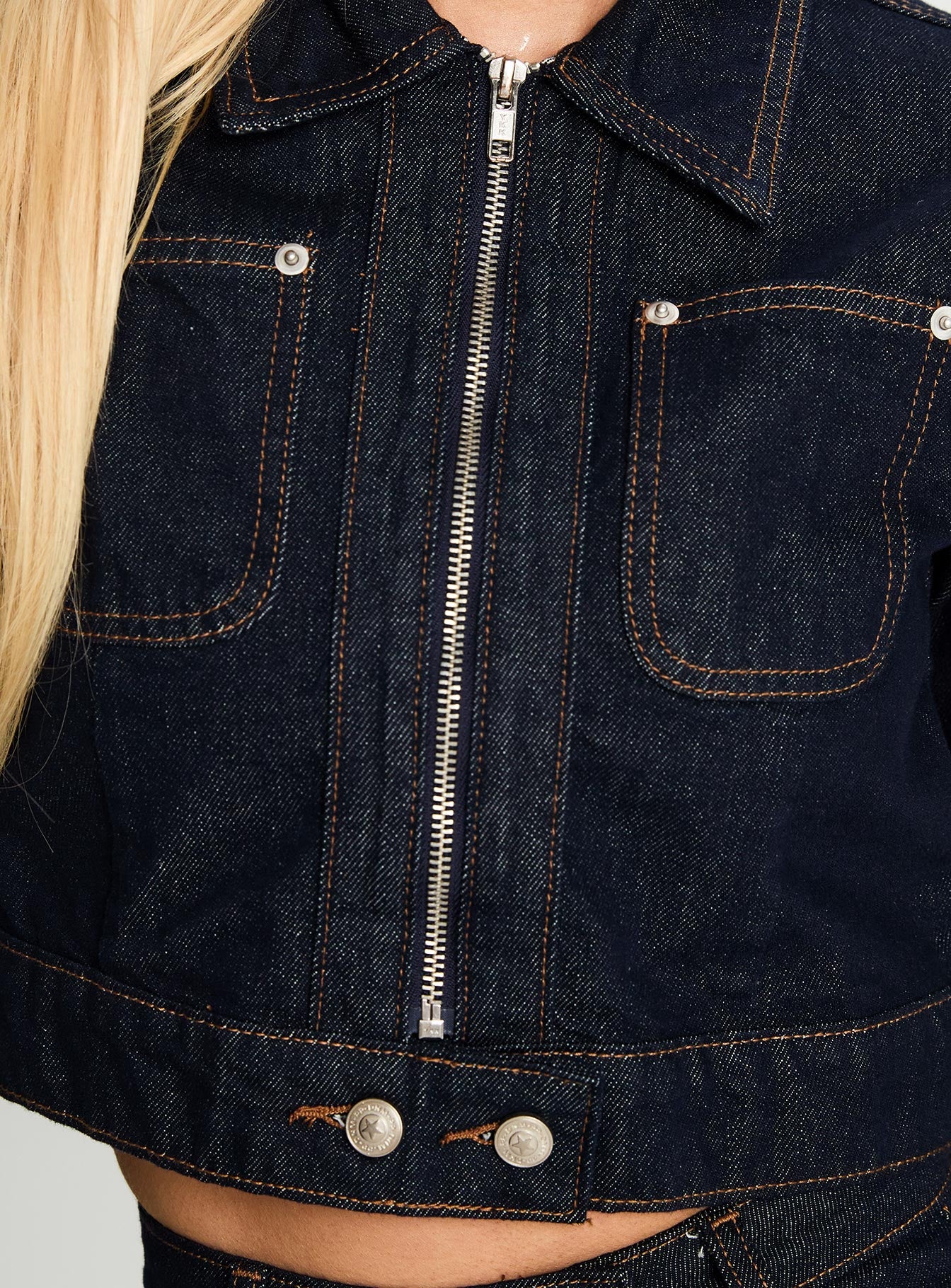 Stallion Cropped Jacket Indigo - Image 6