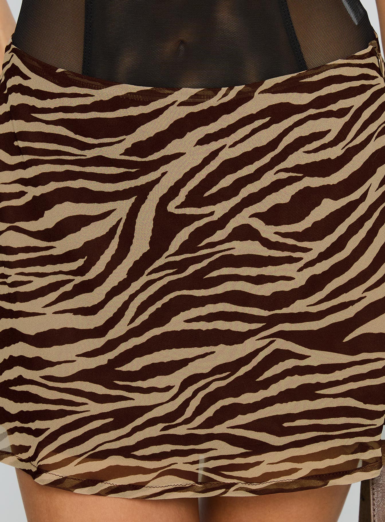Feed The Soul Mini Skirt Brown / Zebra - Image 5