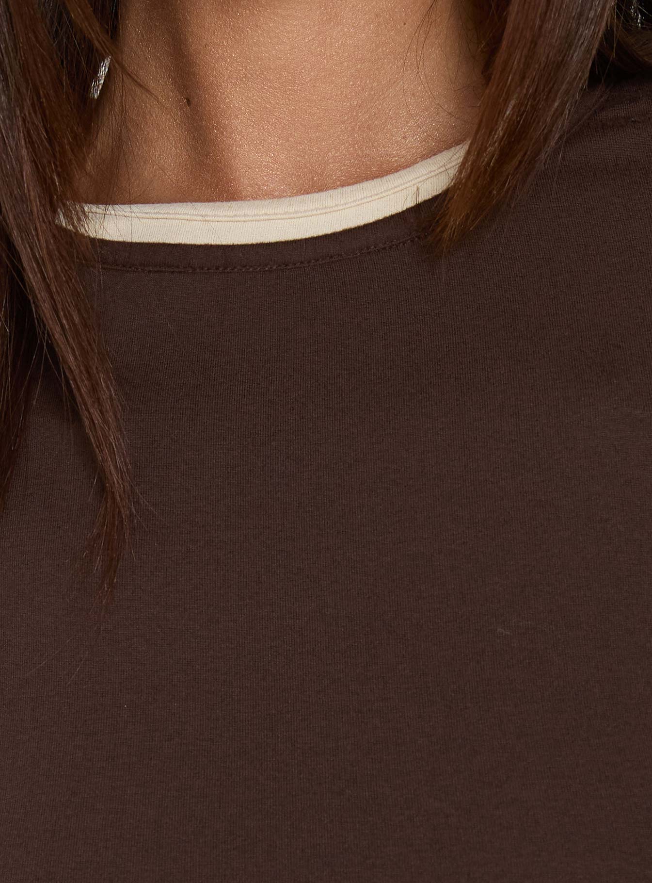 Lights Low Contrast Trim Top Chocolate / Beige - Image 6