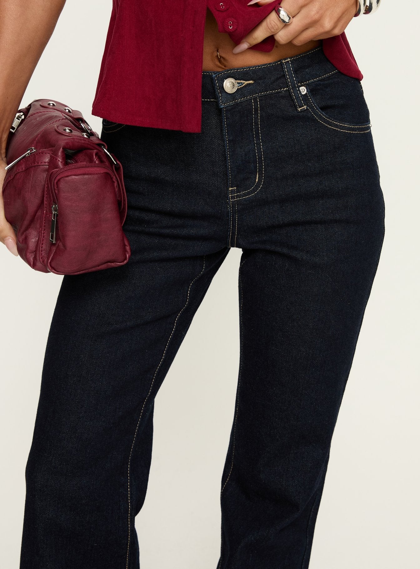 Magic Mirror Mid Rise Bootleg Jeans Raw Indigo - Image 6