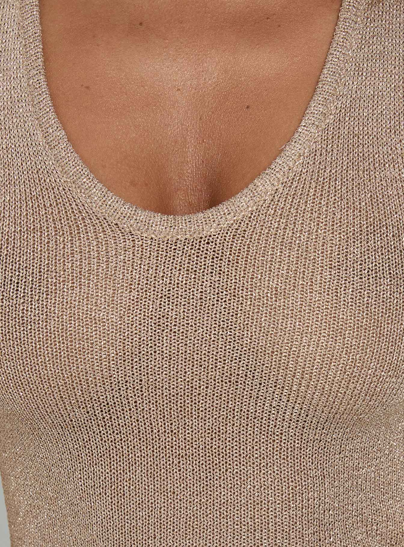 How To Live Tank Top Gold Glitter - Image 5