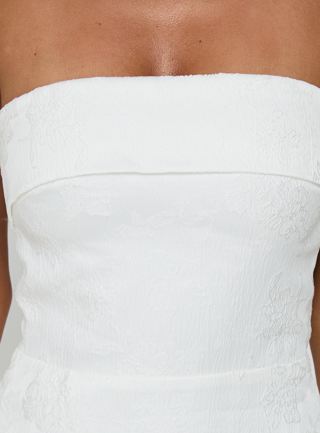 Dakhoda Strapless Mini Dress White - Image 6