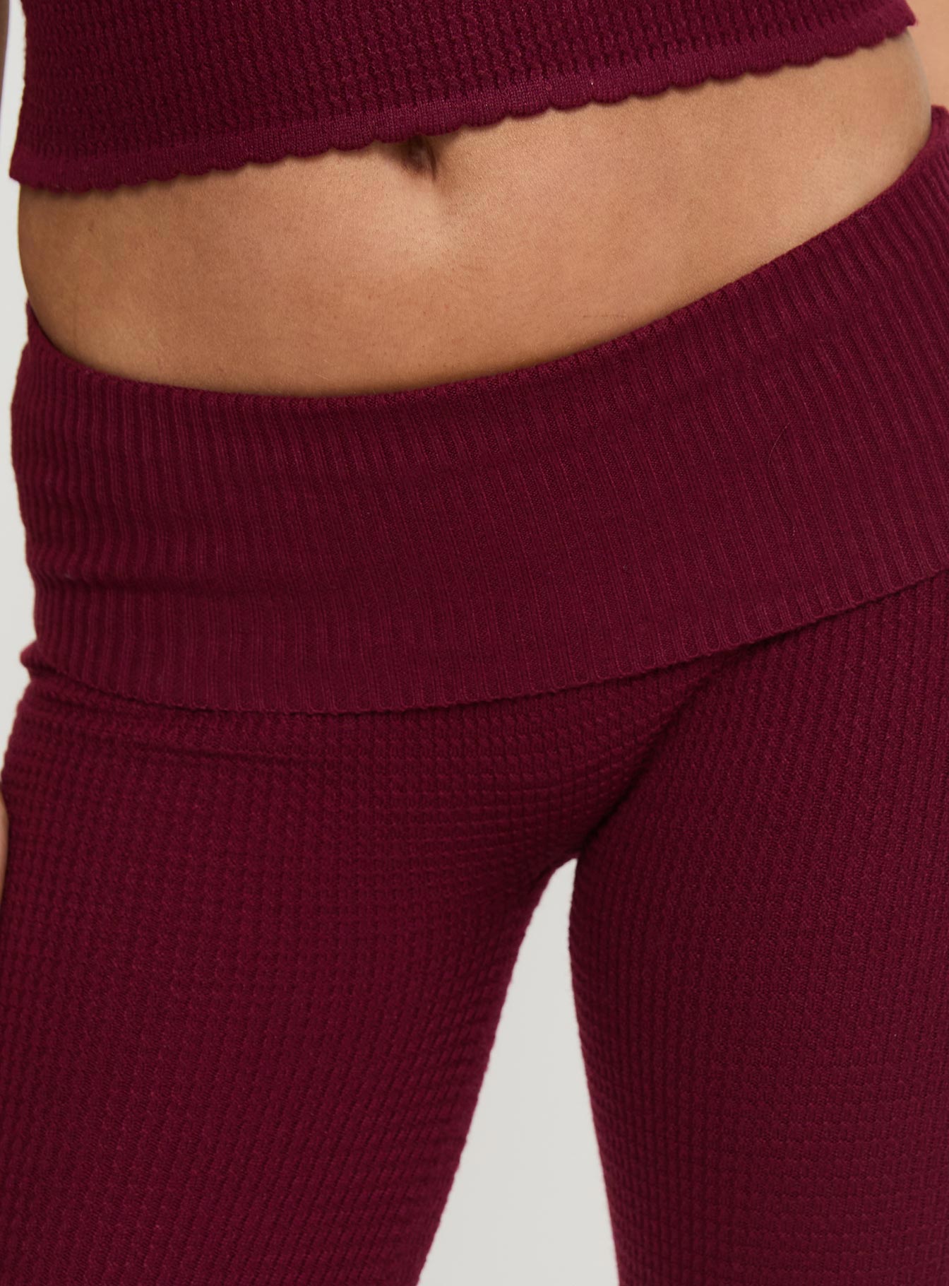 Closed Eyes Flared Pants Maroon - Image 6