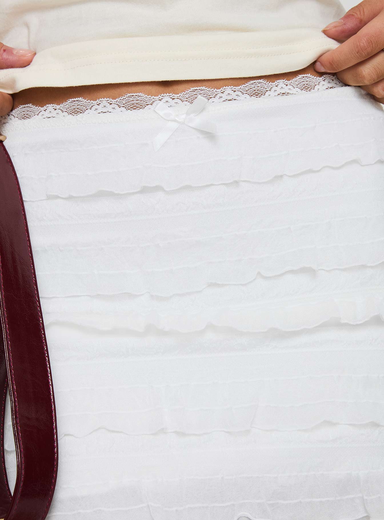 Blooma Mini Skirt White - Image 6