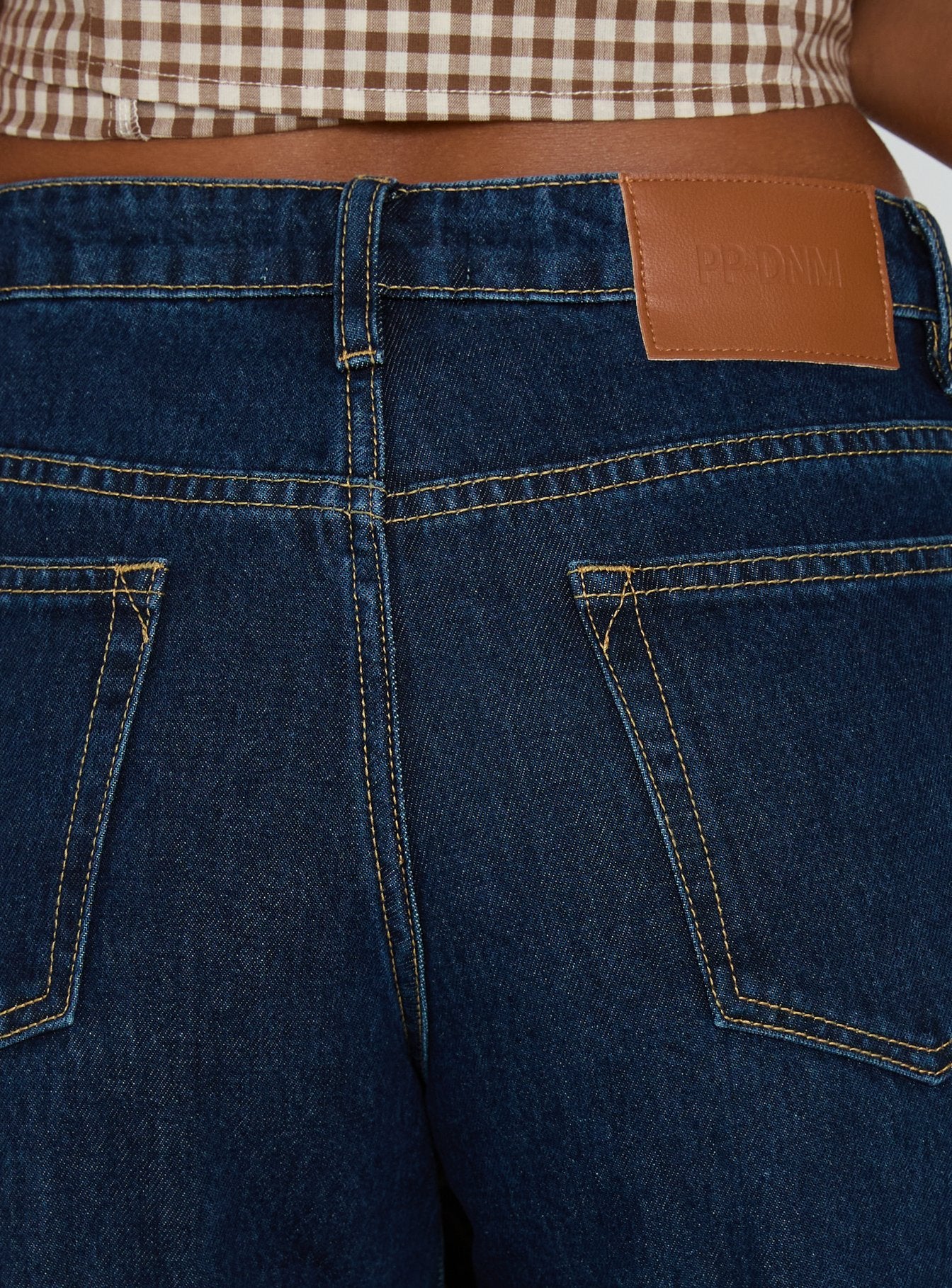 Darla Low Rise Straight Leg Cuff Jean Dark Blue Wash - Image 6