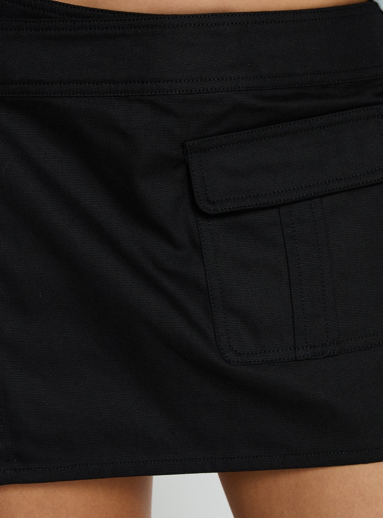 Samarie Cargo Mini Skirt Black - Image 6