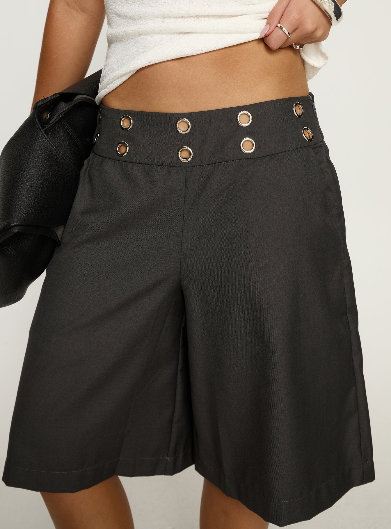 Teza Eyelet Jorts Grey - Image 7