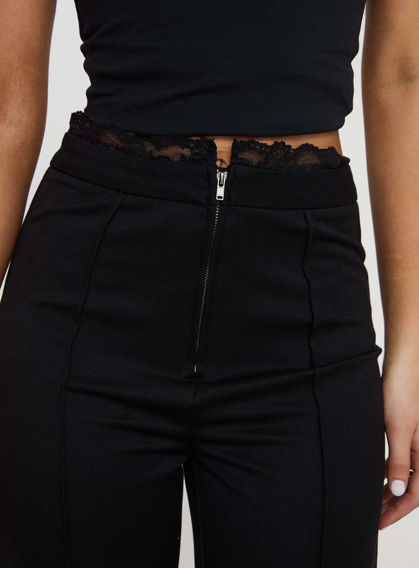 Stellina Slim Fit Flared Pants Black - Image 6