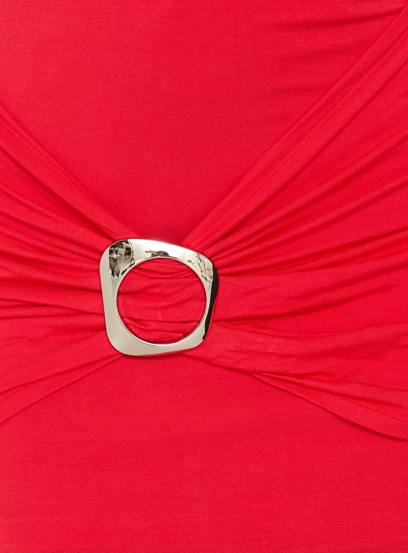 Margeaux Plunge Hardware Mini Dress Red - Image 6
