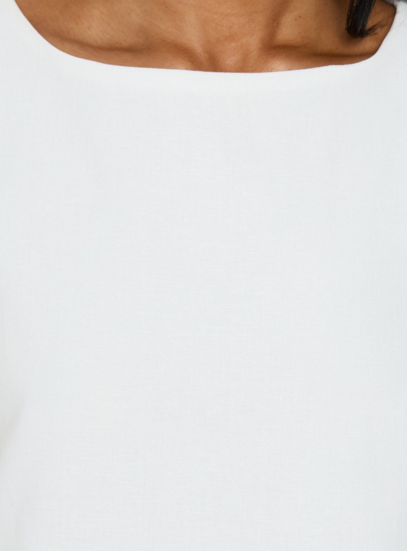 Haily Babydoll Mini Dress White - Image 6