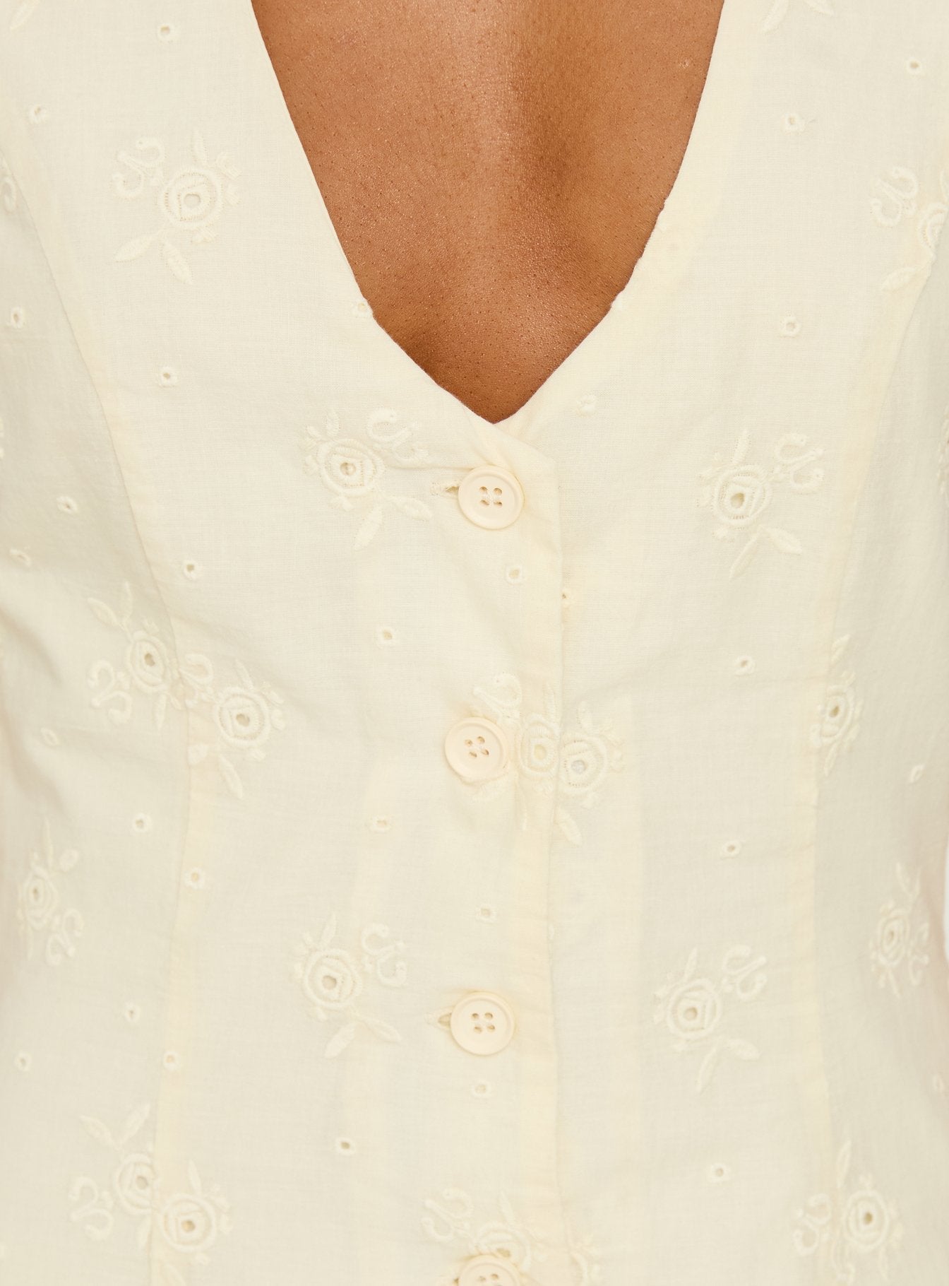 Sylvara Textured Button Up Playsuit Yellow - Image 6
