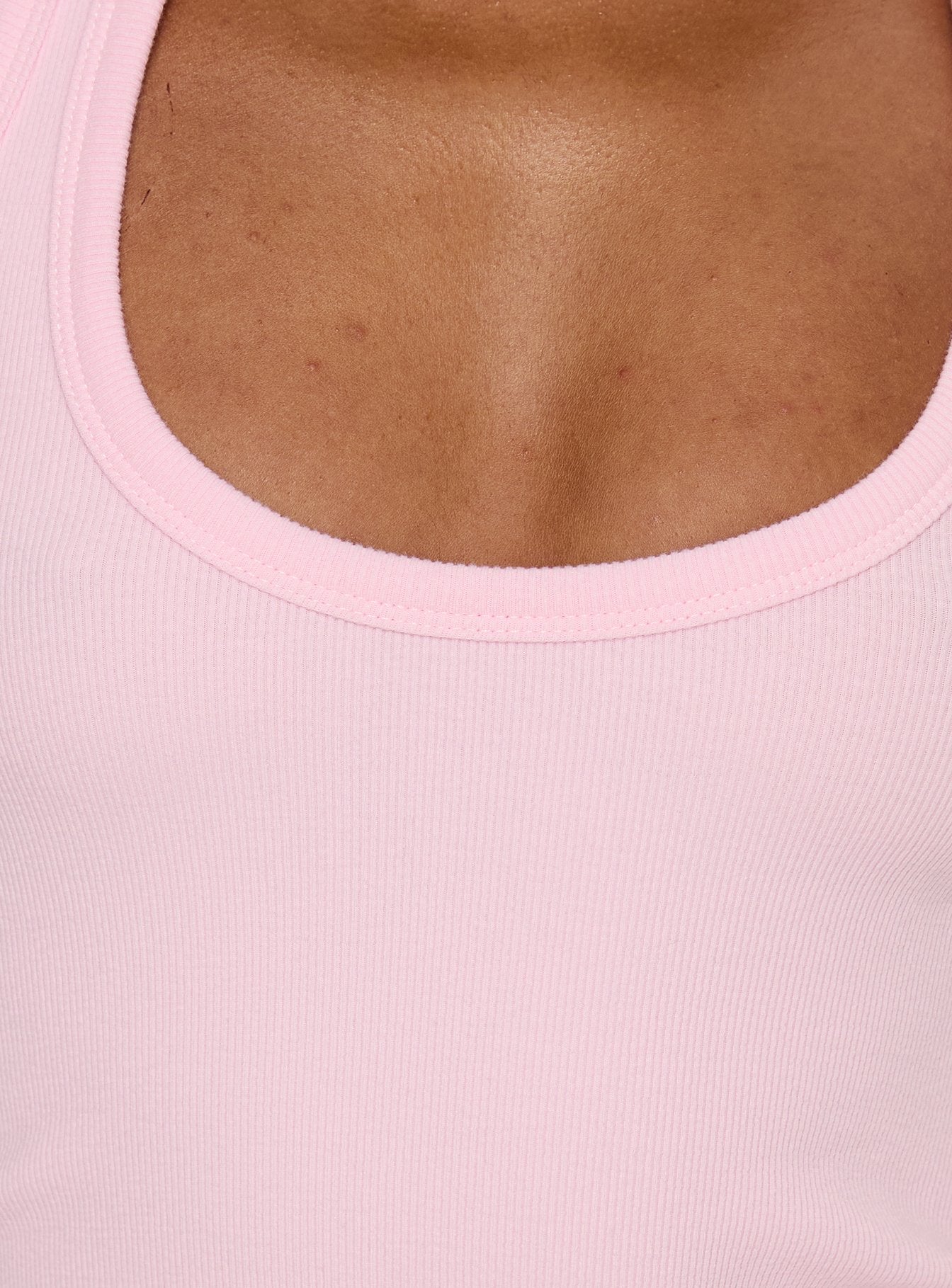Baseline Scoop Halter Rib Tank Pink - Image 6
