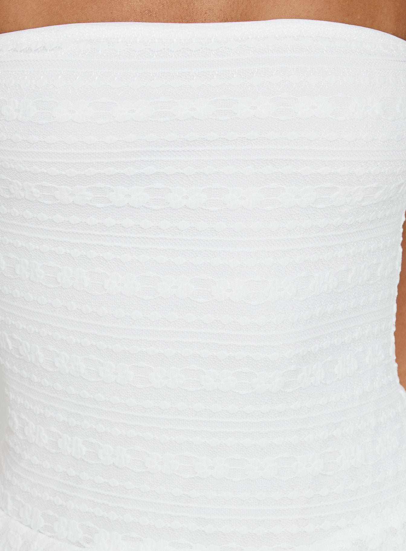 Emarie Strapless Mini Dress White - Image 6