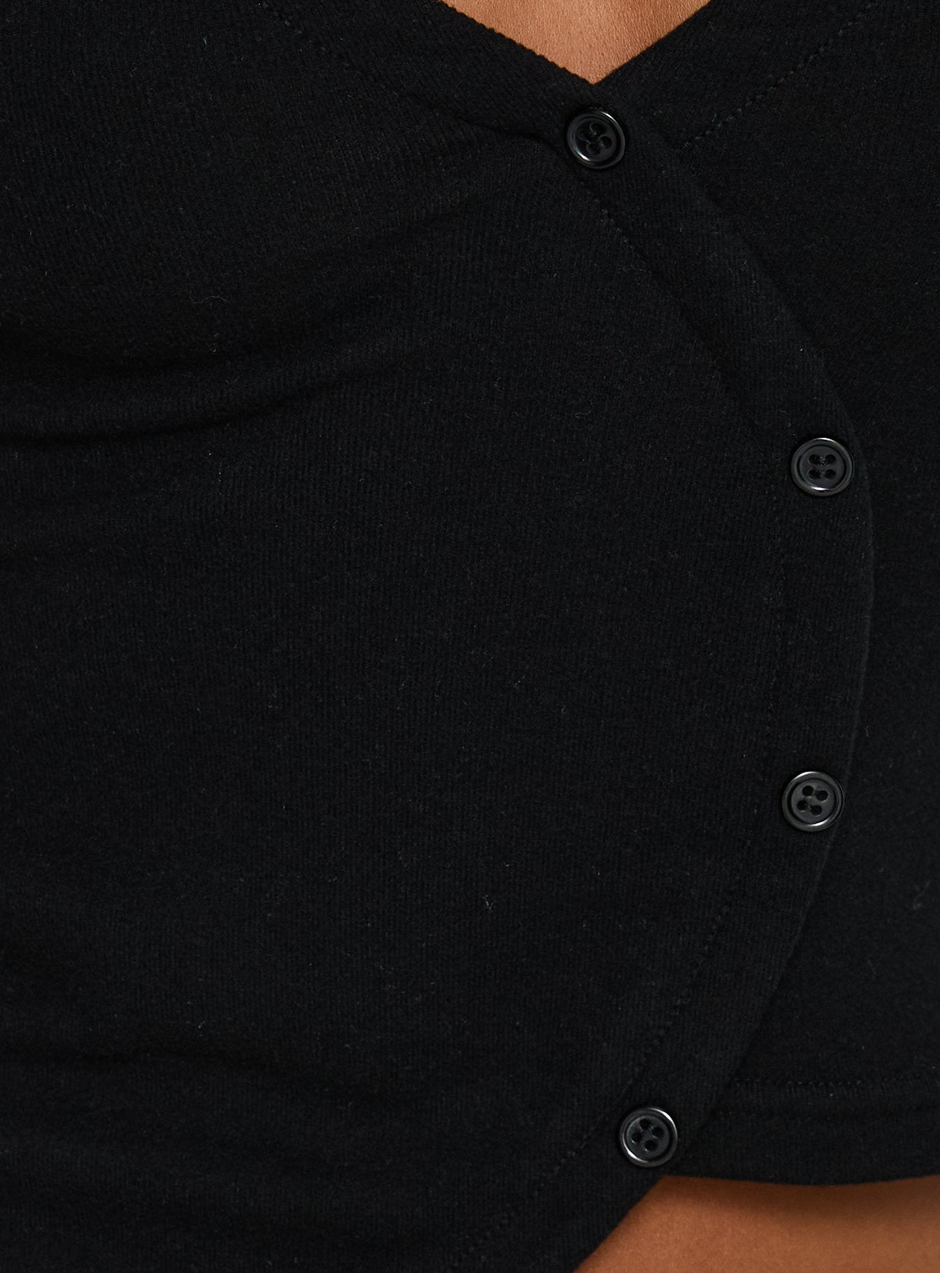 Avrilla Wrap Knit Top Black - Image 6