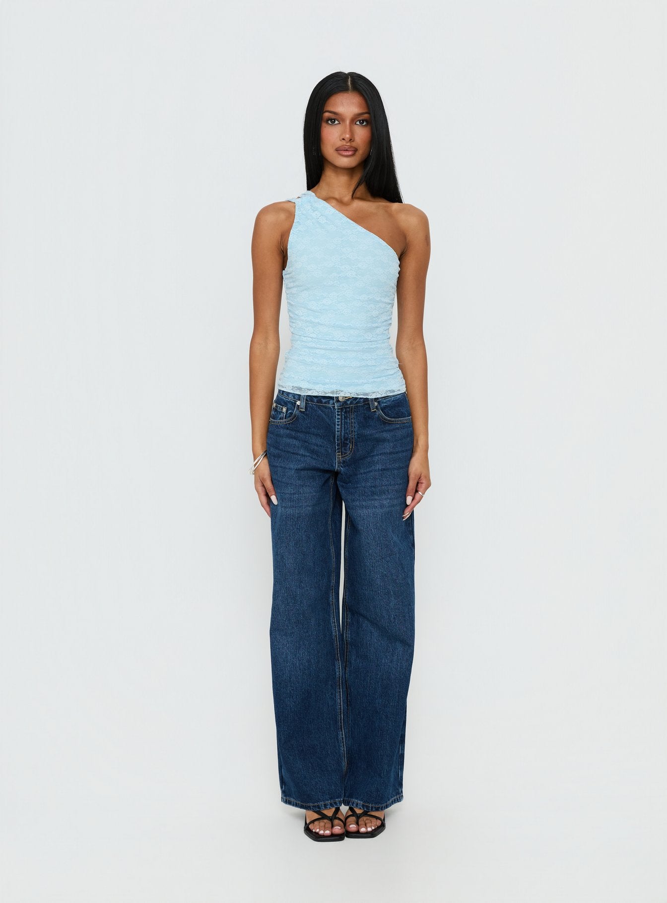 Arienne One Shoulder Top Blue - Image 6