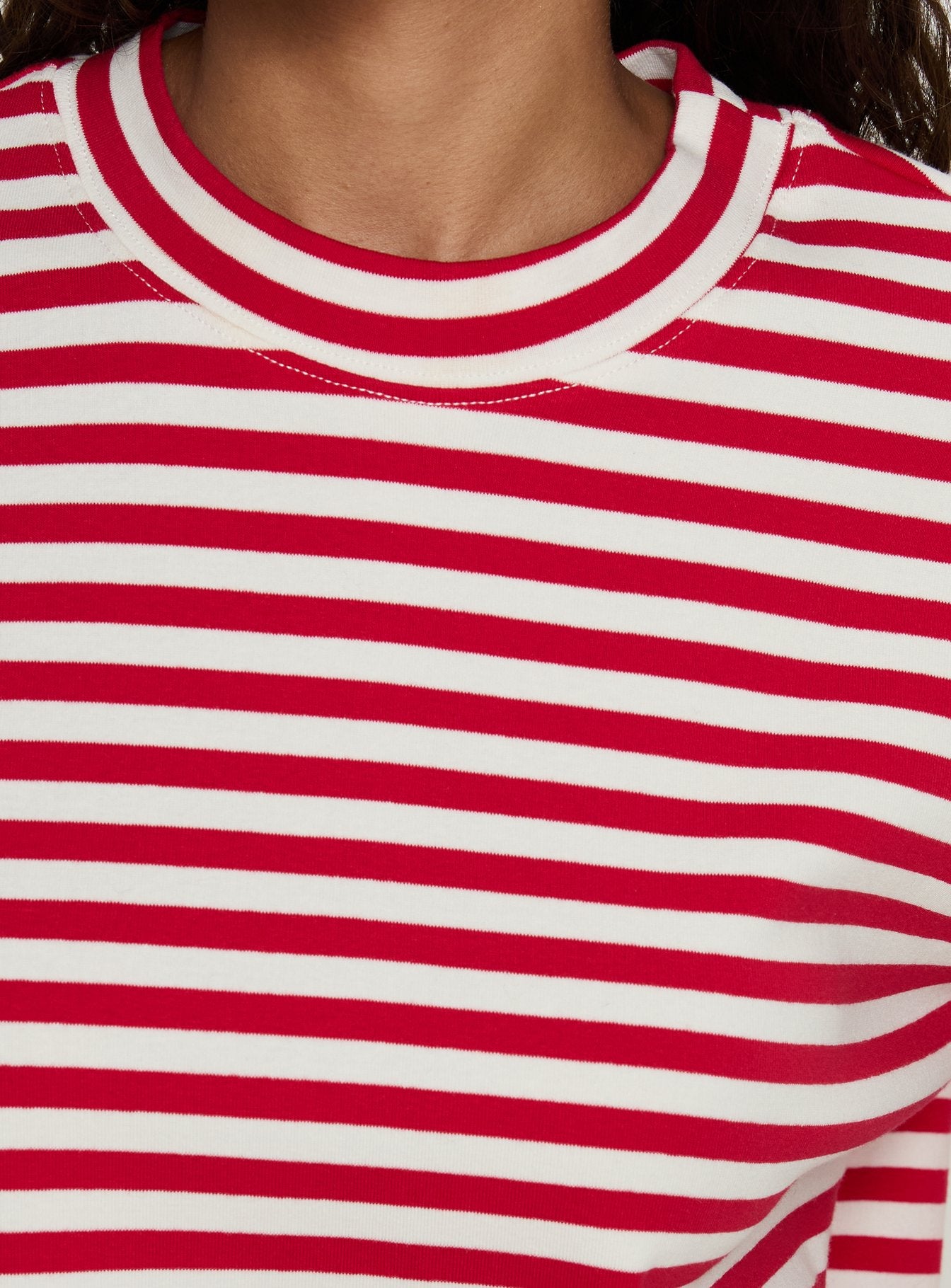 Bryanne Short Sleeve Top Red Stripe - Image 6