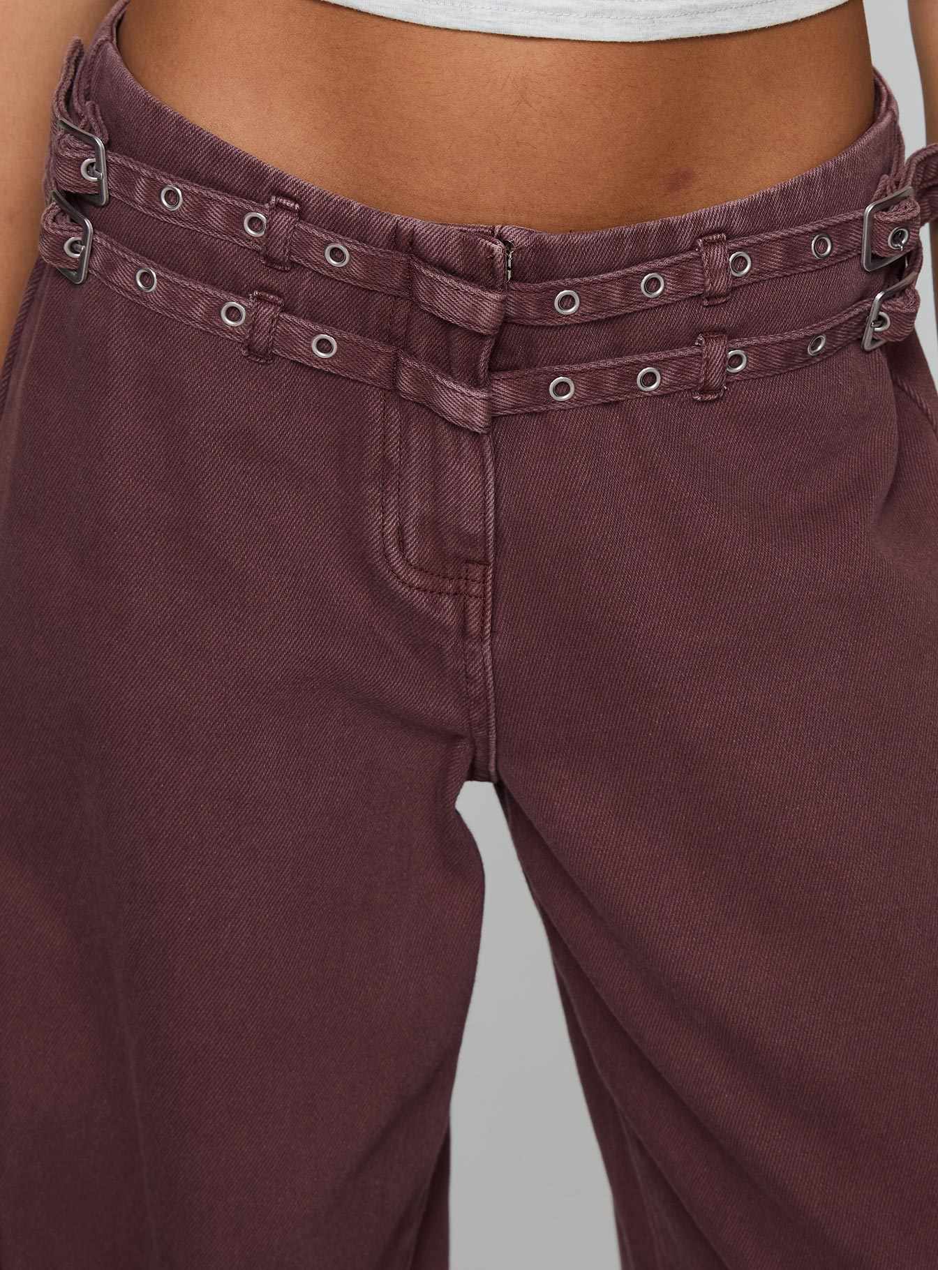 Baccarat Mid Rise Wide Leg Belted Pant Chocolate - Image 7