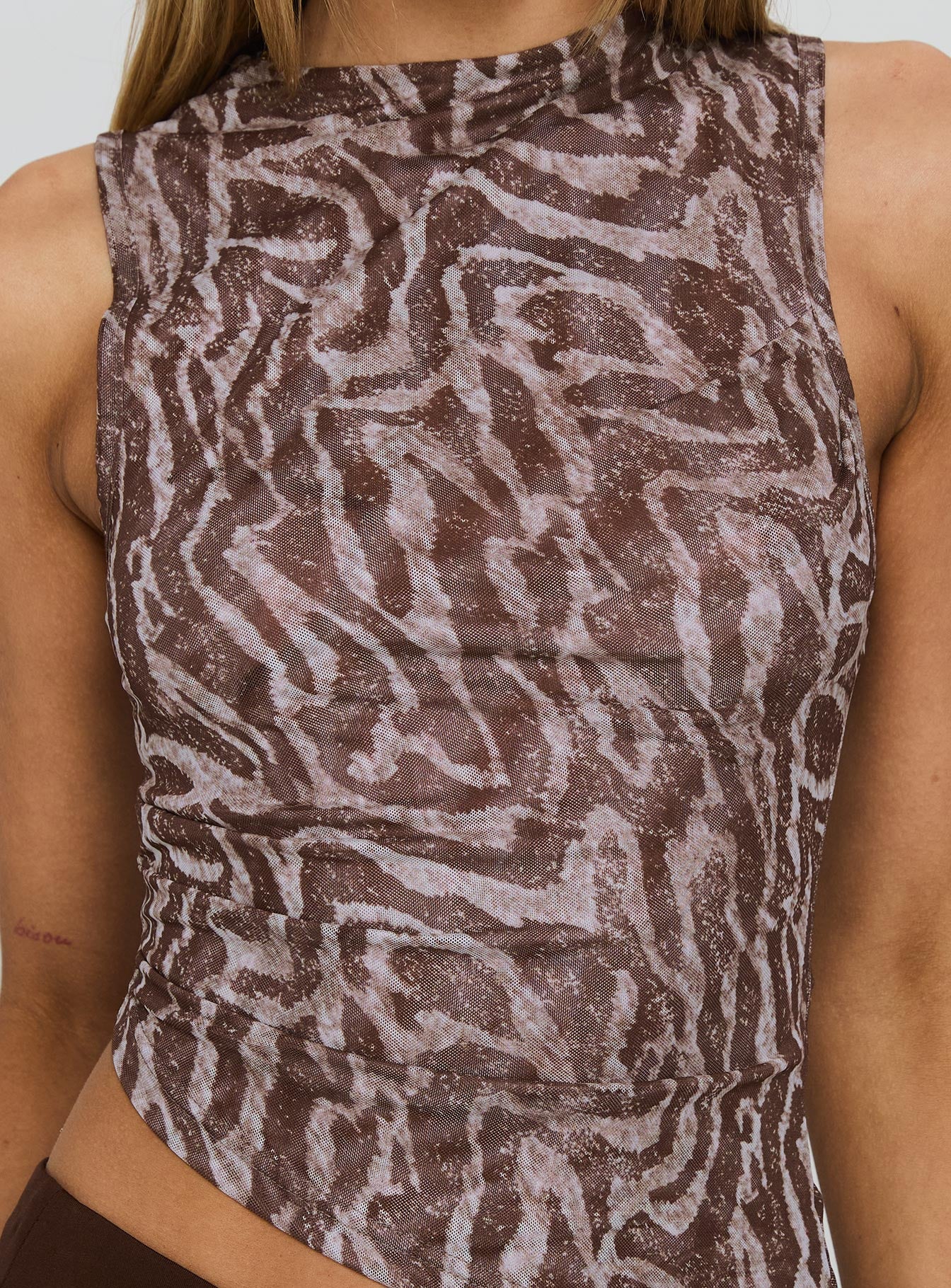 Sunburn Asymmetrical Top Brown Zebra - Image 6