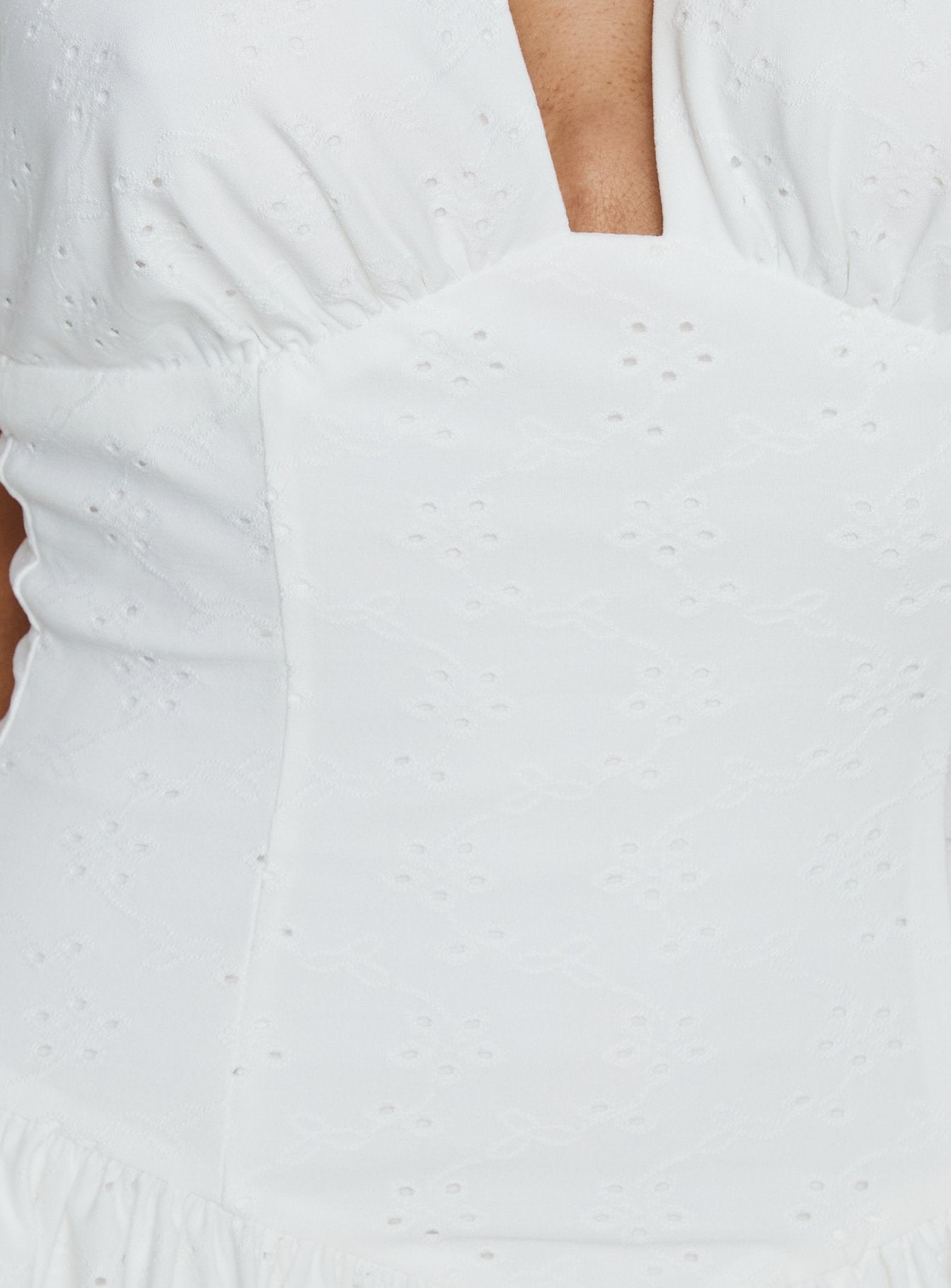 Imojen Halter Mini Dress White - Image 6